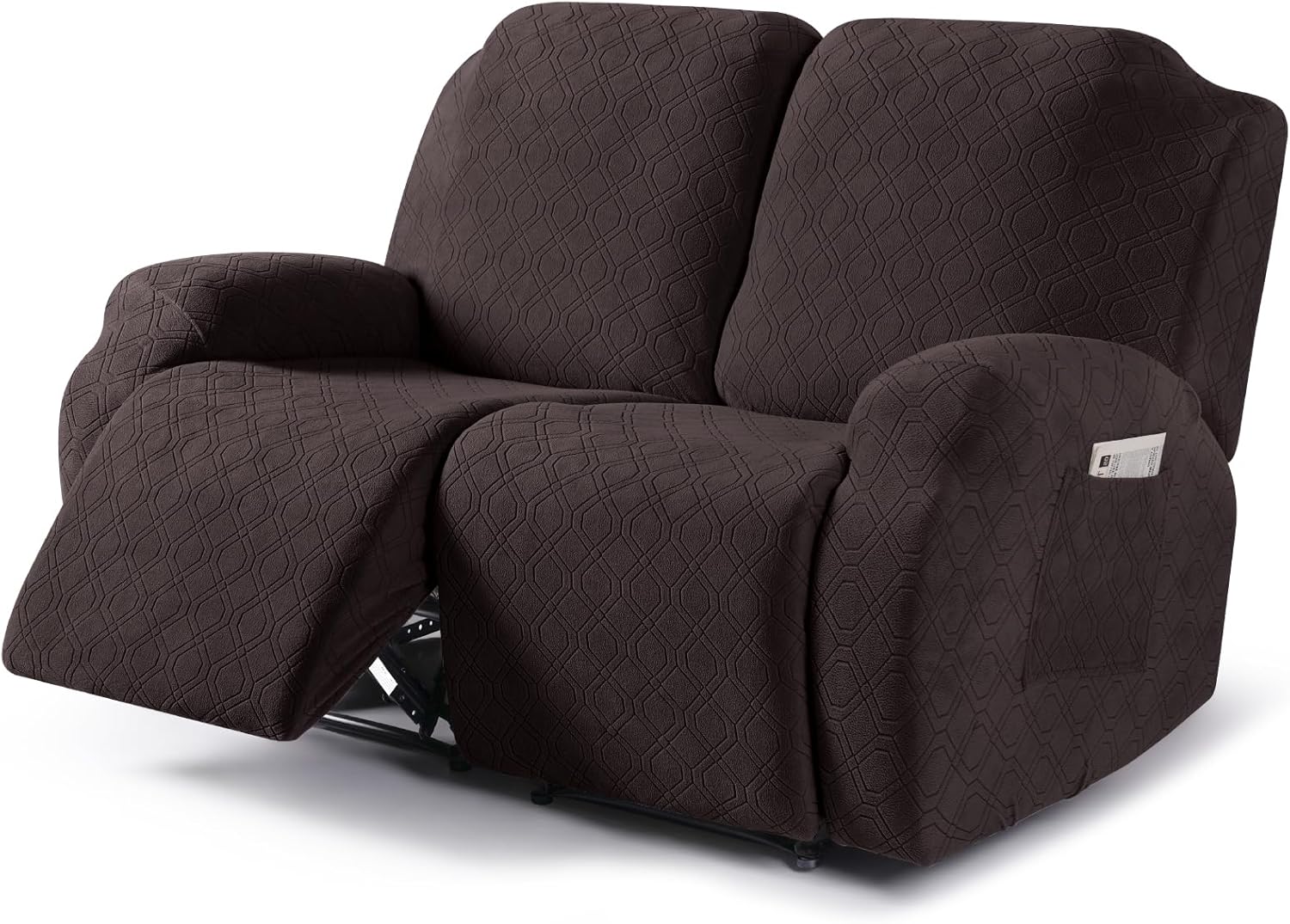 VANSOFY Recliner Chair Cover, 3-Pieces Stretch Recliner Covers for Recliner Chair Soft Reclining Chair Slipcover Furniture Protector for Dogs Cats(Dark Gray)