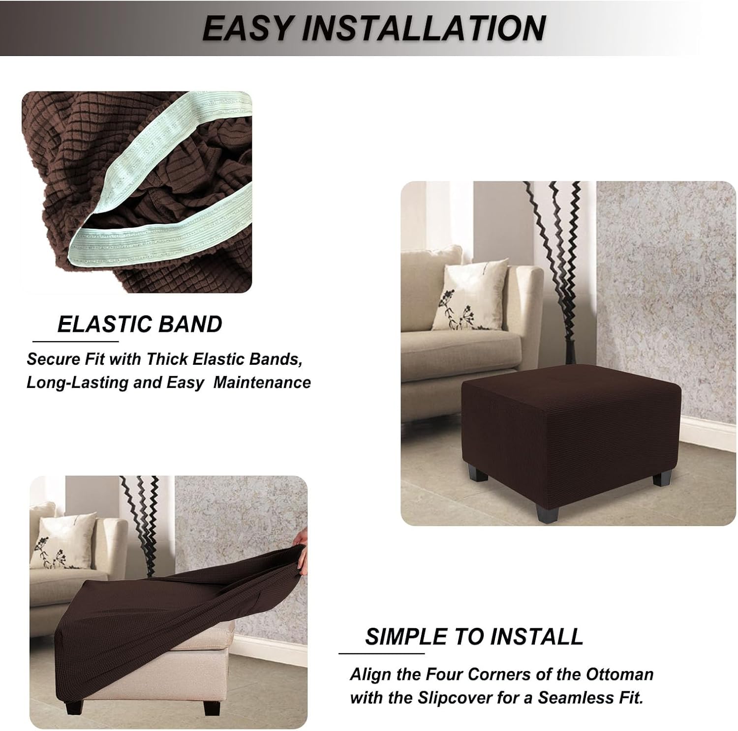 Square Ottoman Cover