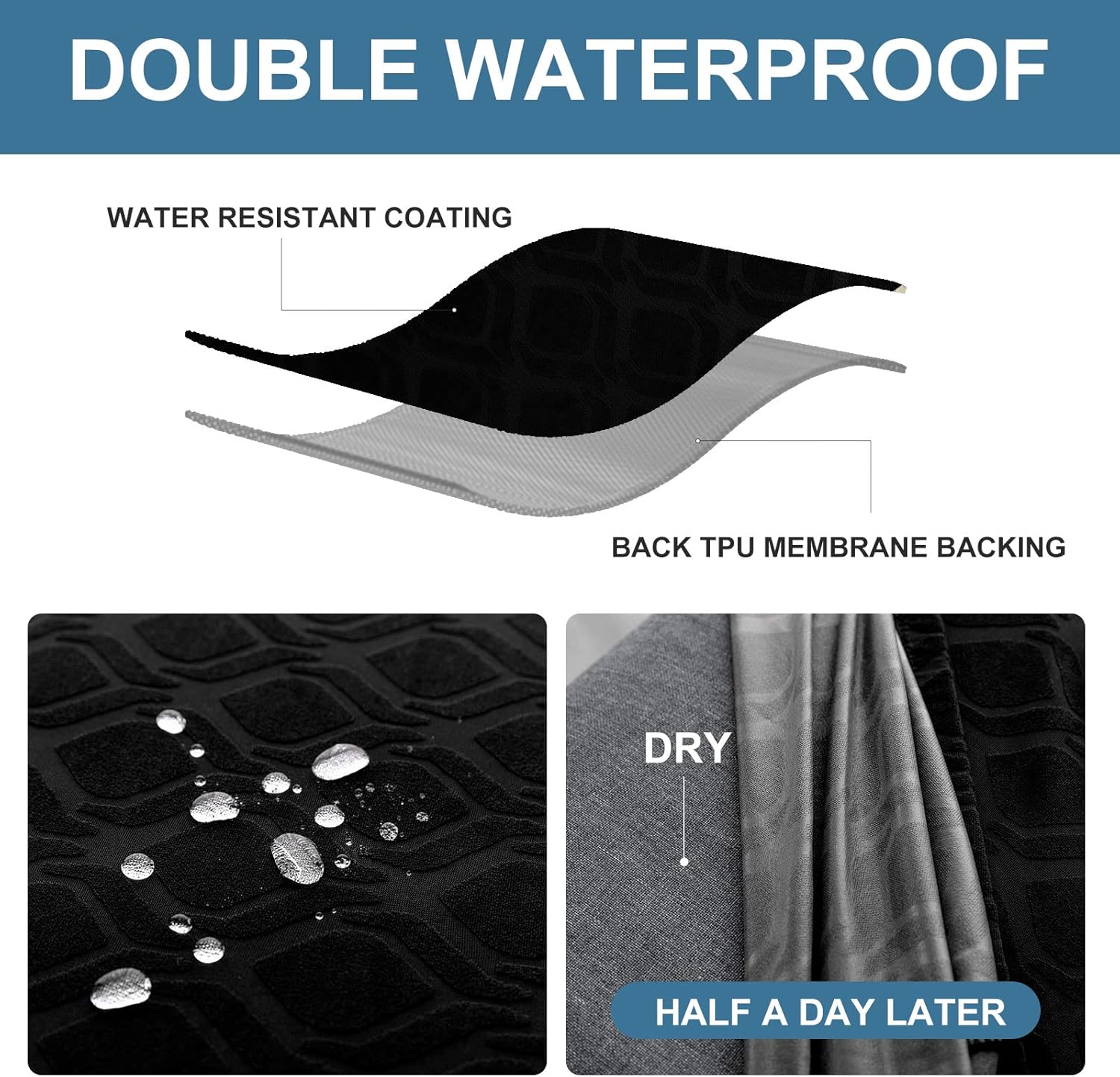 Genina 100% Waterproof Chair Covers for Dining Room Set of 4, Stretch Parson Chair Slipcovers for Kitchen Chairs, Washable Chair Protectors, Leaves-Warm Gray