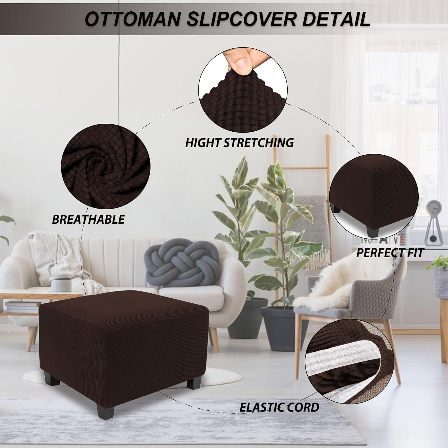 Square Ottoman Cover