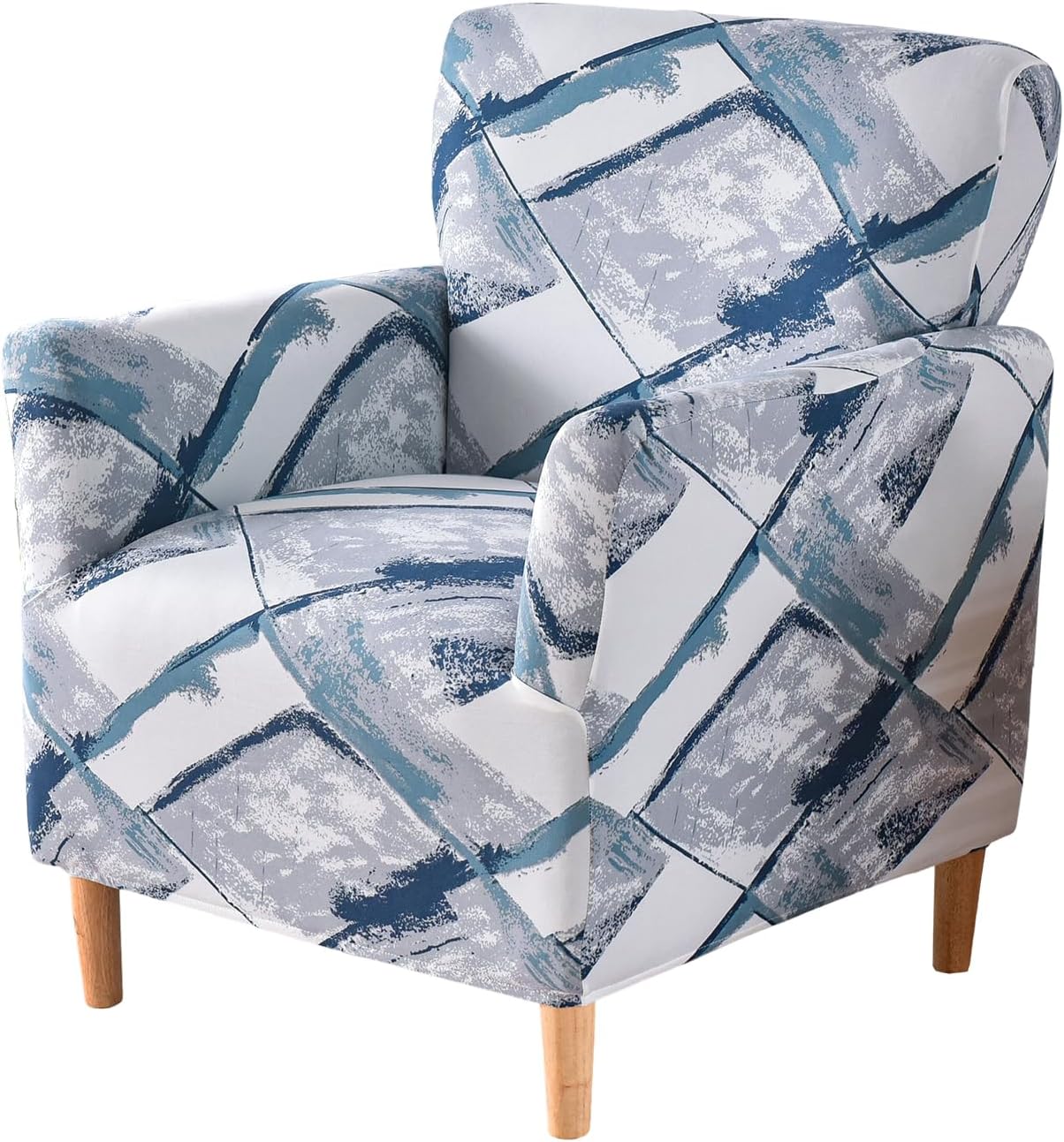 Printed Banquet Armchair Slipcovers Soft Chair Covers Armchair 1-Piece Stretch Chair Covers for Living Room Nonslip Outdoor Armchair Slipcover Kids Pets Friendly Furniture Protector,01