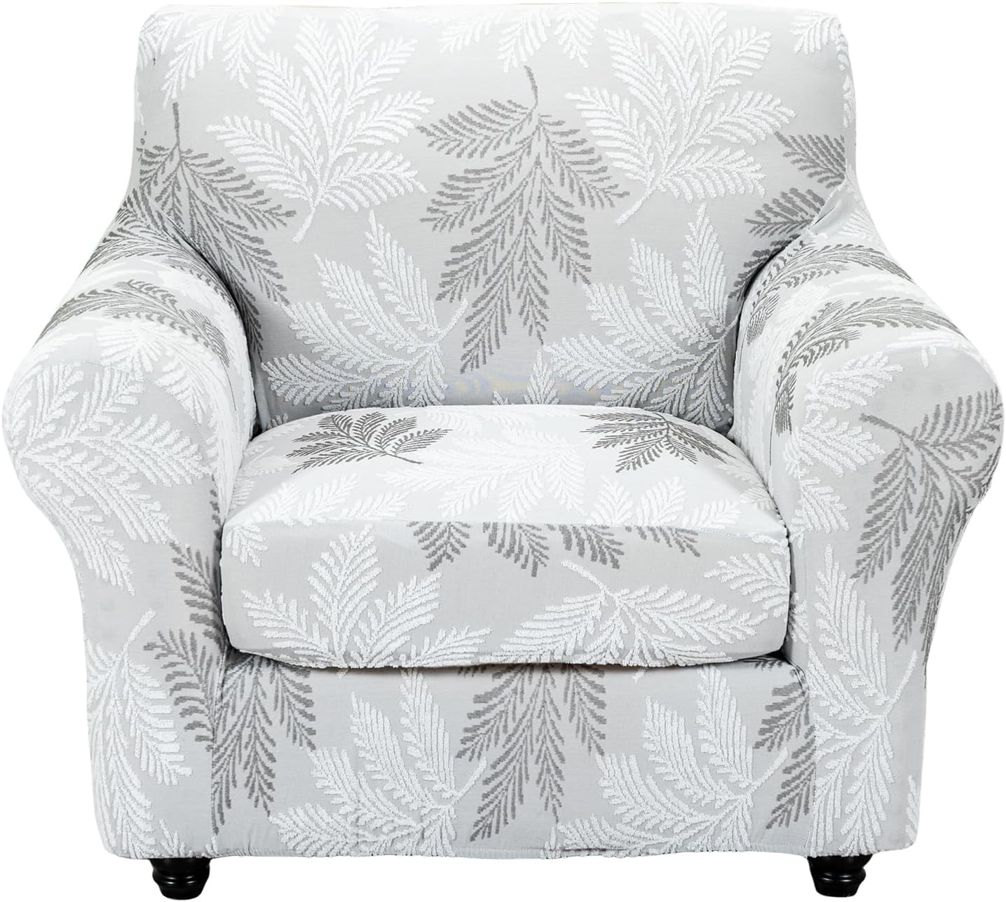 KRFOONN 2 Piece Chair Covers Printed Sofa Covers Couch Covers Washable Armchair Sofa Couch Slipcover Furniture Protector with Elastic Bottom for Living Room (Armchair, 23), Small