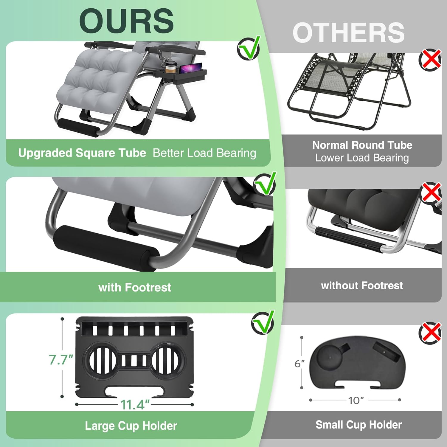 Reclining Camping Lounge Chair