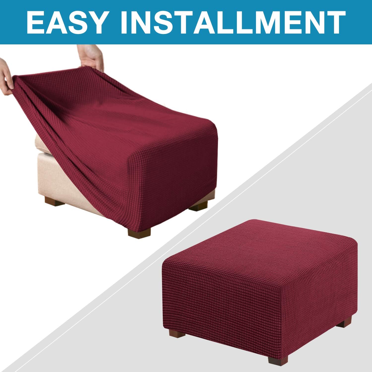 Square Ottoman Slipcovers