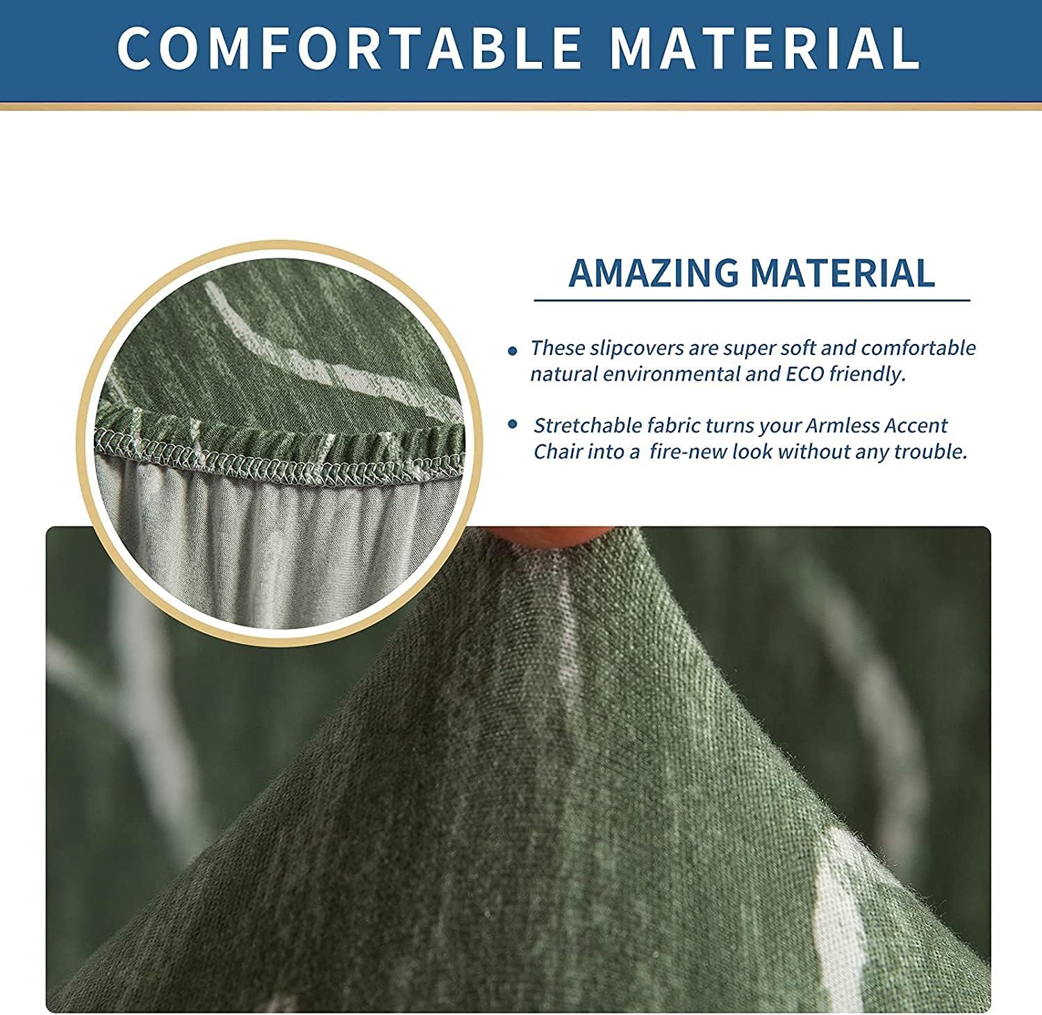 Wing Chair Slipcovers 2 Pieces Stretch Spandex Wingback Chair Covers Sofa Slipcover Printing Wingback Armchair Slipcovers Furniture Protector Couch Soft with Elastic Bottom for Wingback Chairs,12