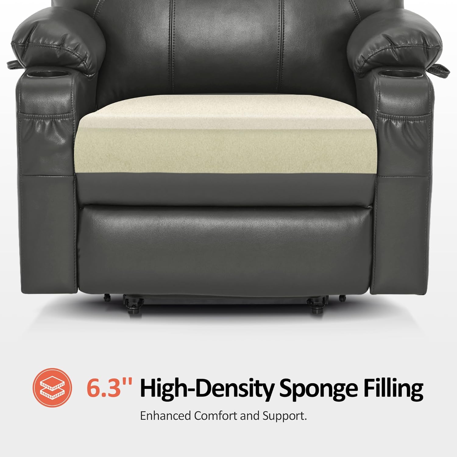 Electric Power Lift Recliner Chair Sofa with Massage and Heat