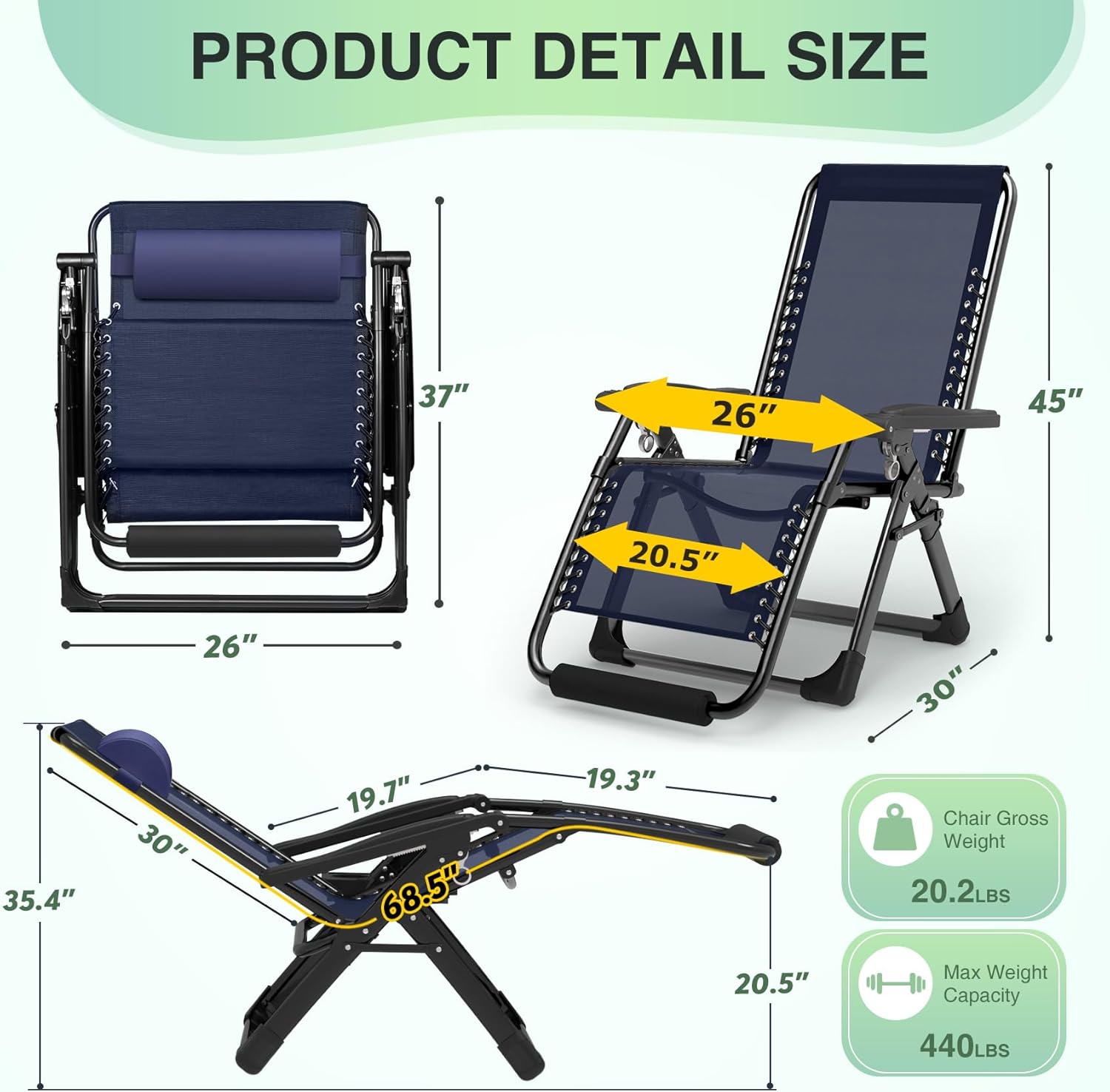 Reclining Camping Lounge Chair