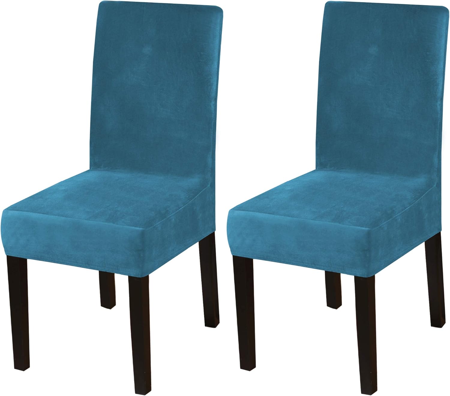 Turquoize Dining Chair Covers - Stretch, Removable, Set of 2 - Parson Dining Chair Protector Covers for Home, Hotel, Ceremony (2, Biscotti Beige)