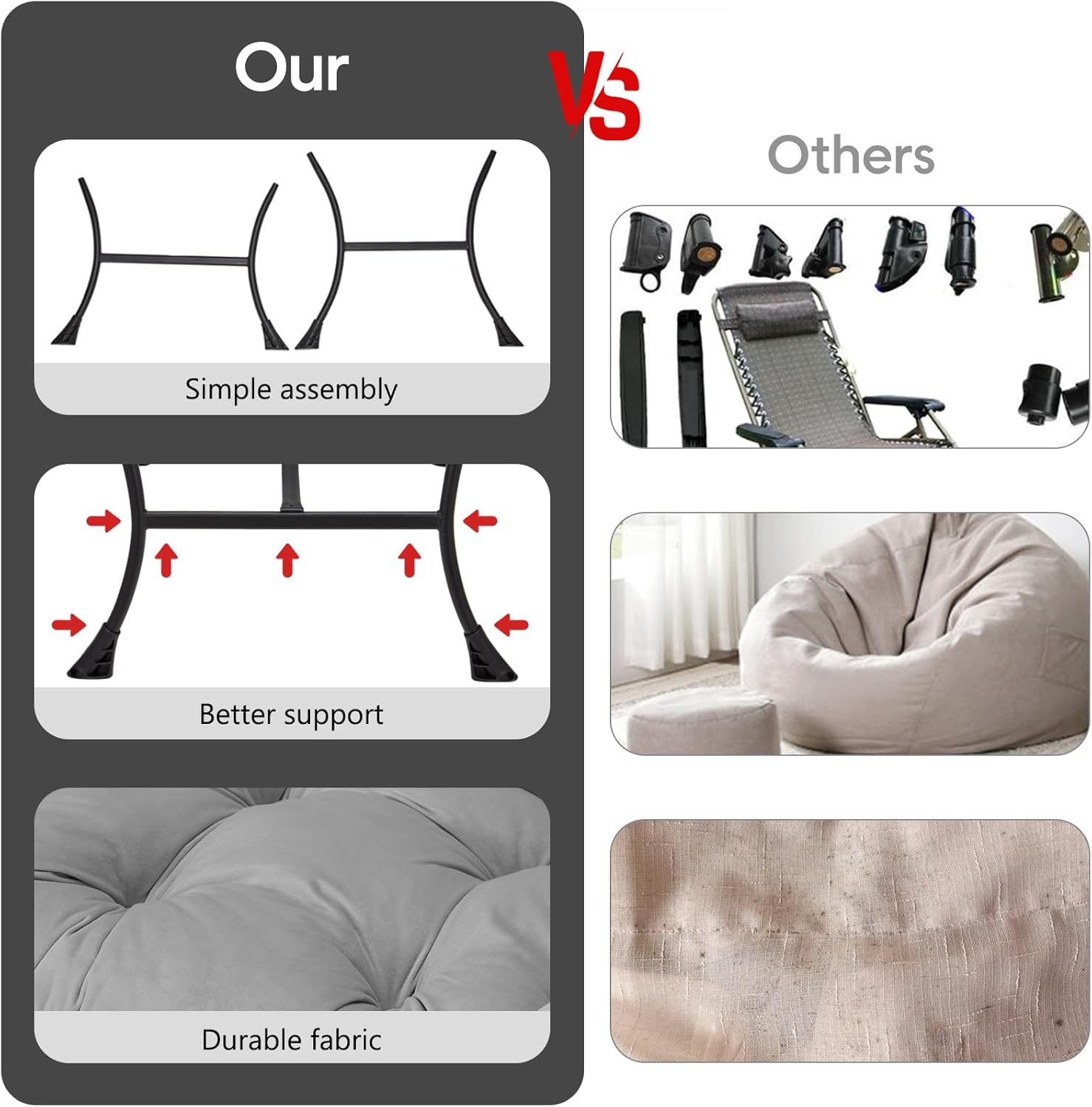 Lazy Chair with Folding Ottoman