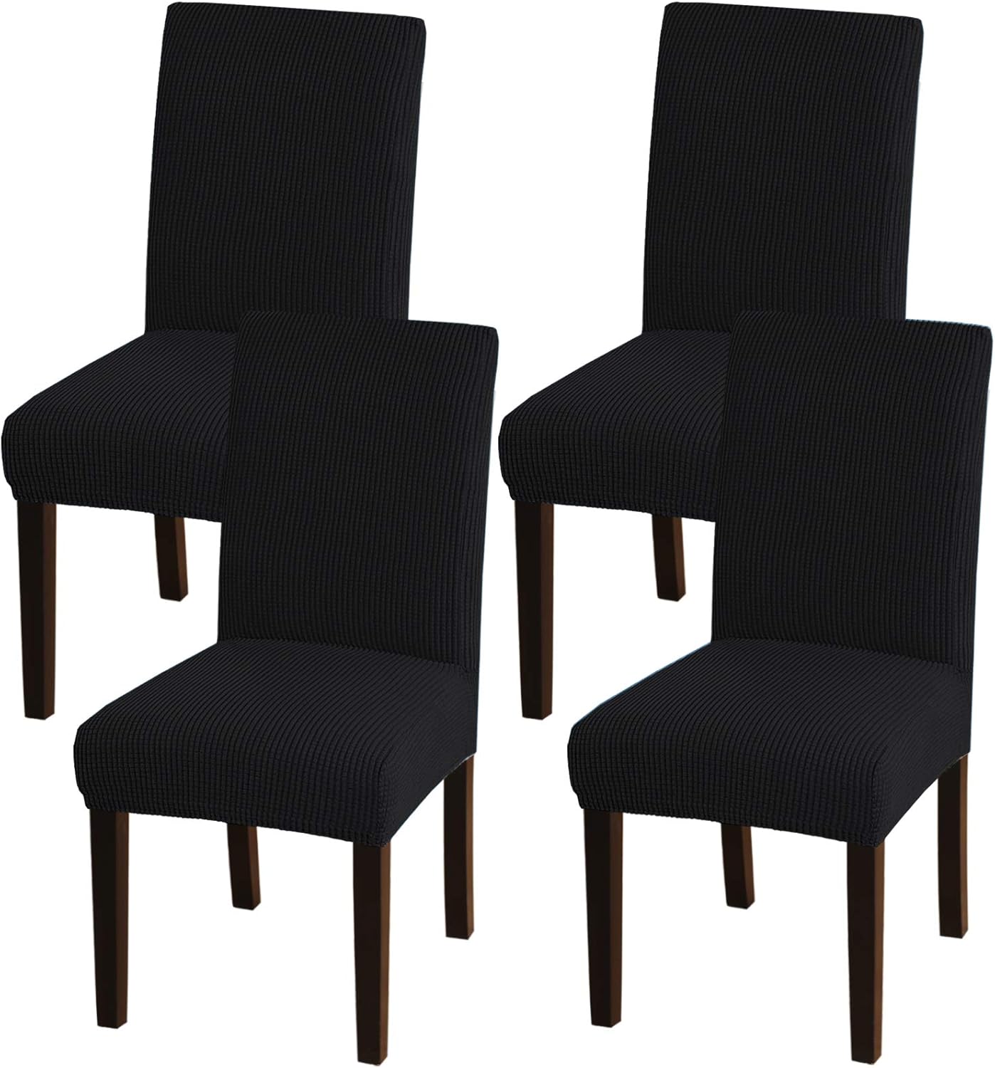 Turquoize Dining Chair Covers - Stretch, Removable, Set of 2 - Parson Dining Chair Protector Covers for Home, Hotel, Ceremony (2, Biscotti Beige)