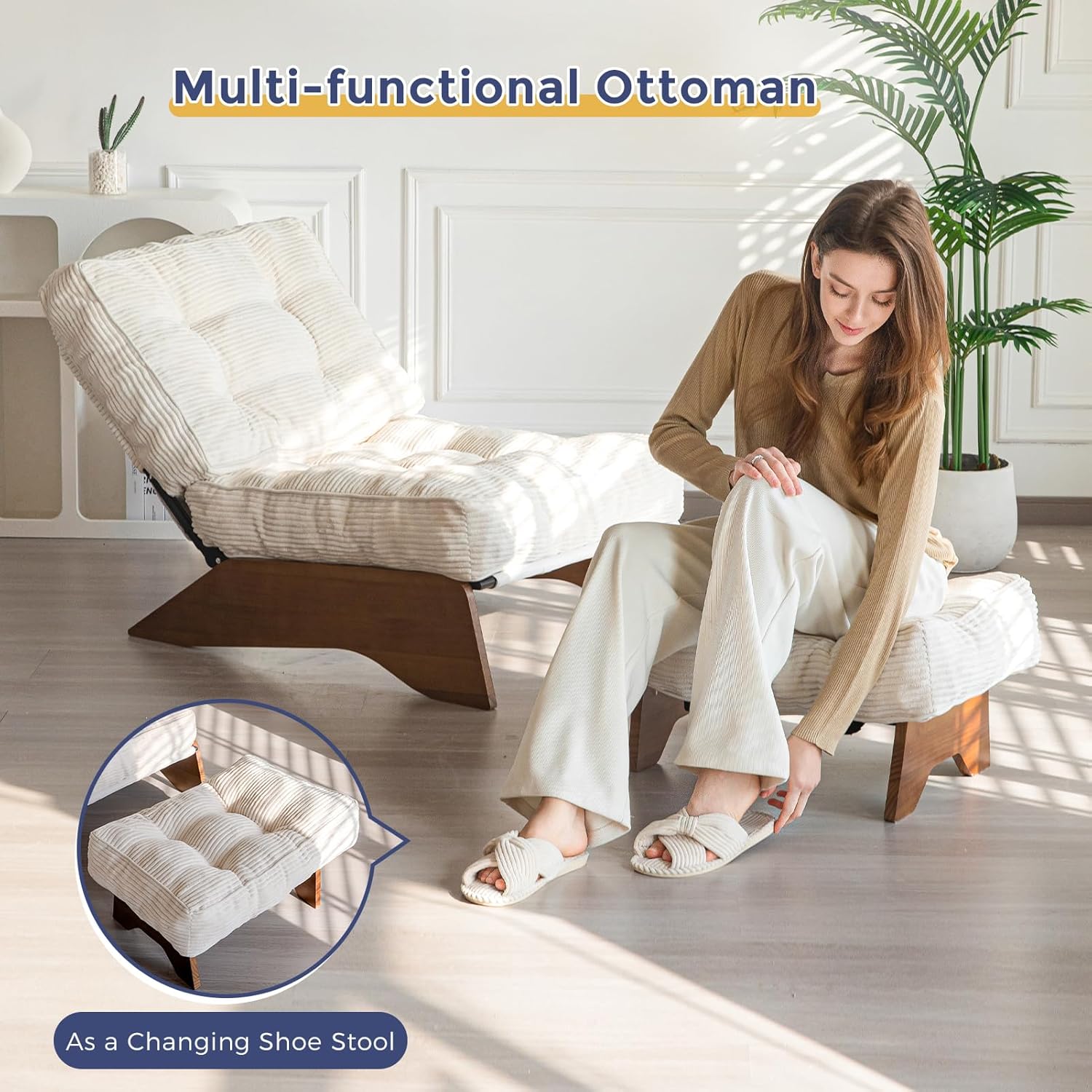 Accent Chair with Ottoman