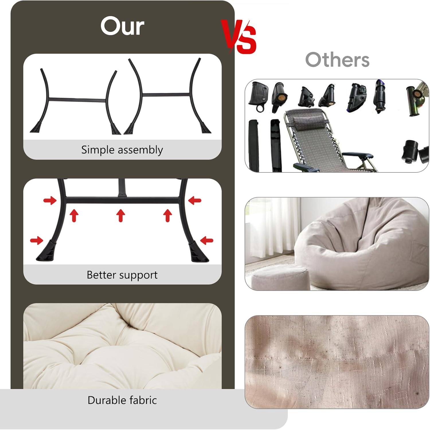 Lazy Chair with Folding Ottoman