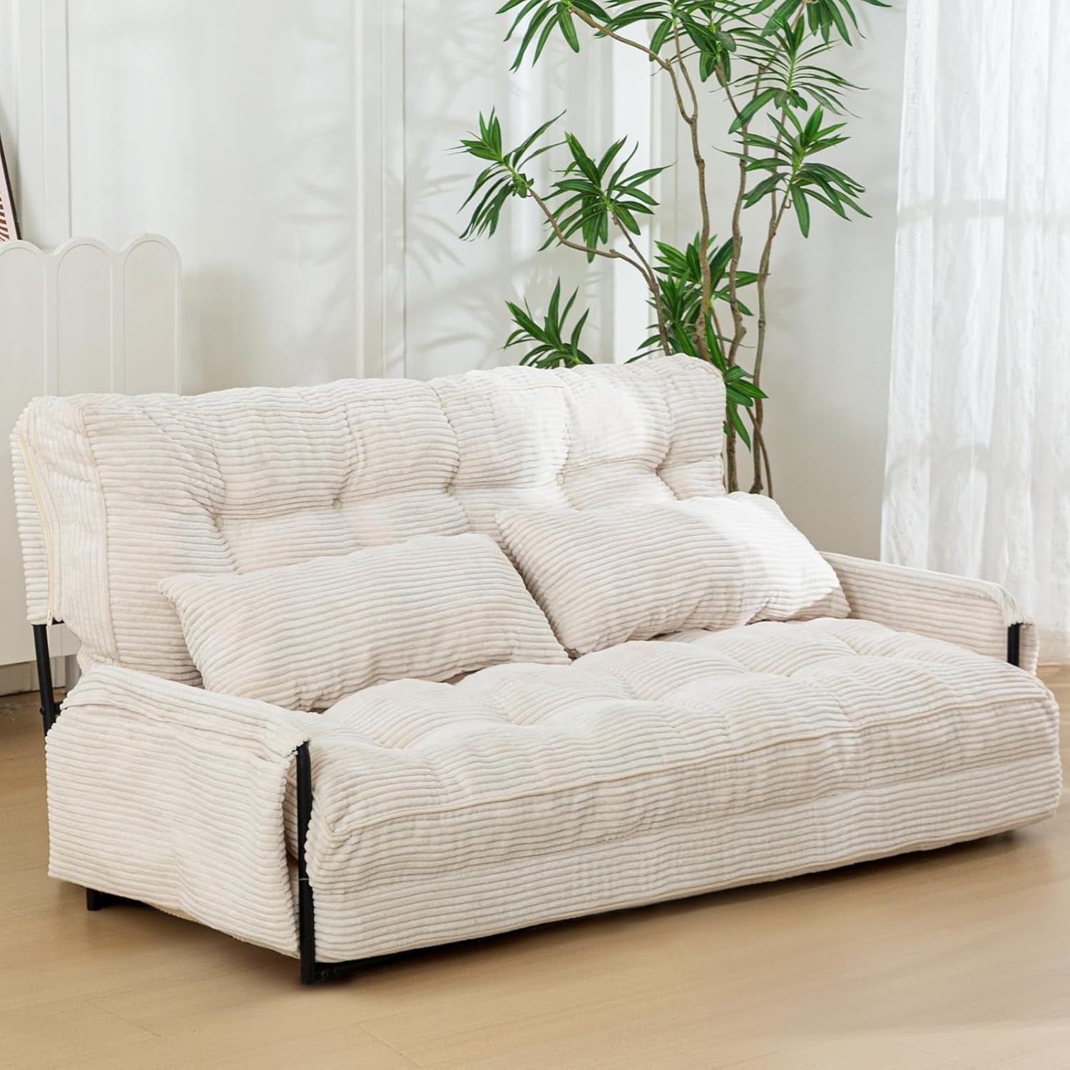 Adjustable Floor Sofa Couch with Pillow