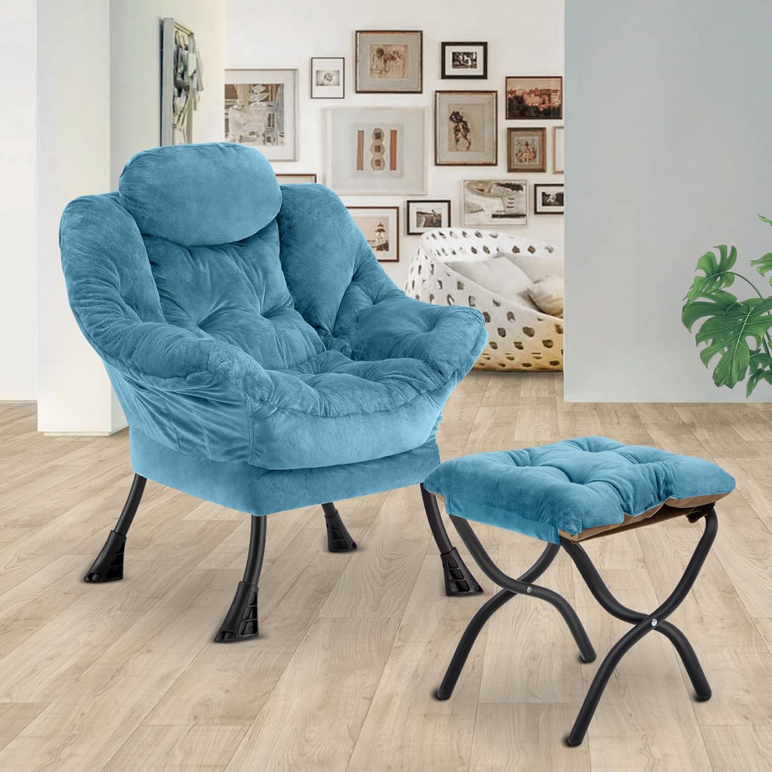 Lazy Chair with Folding Ottoman