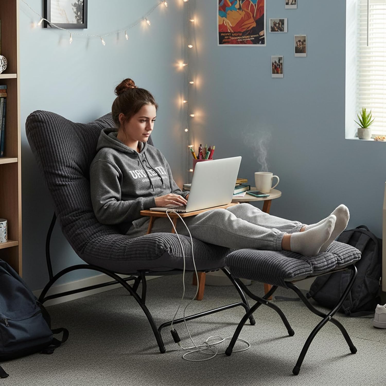 Accent Chair with Ottoman