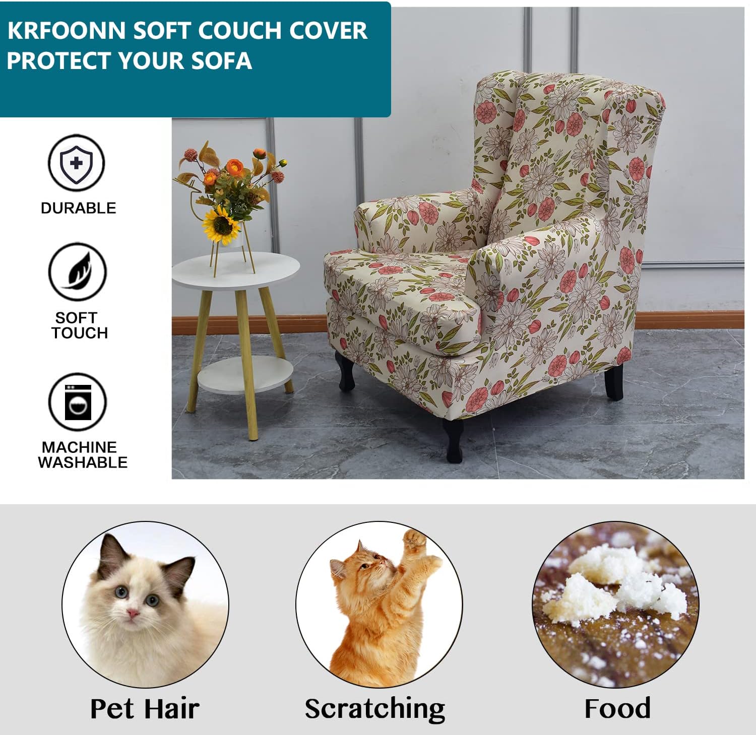 Wingback Chair Cover Slipcovers