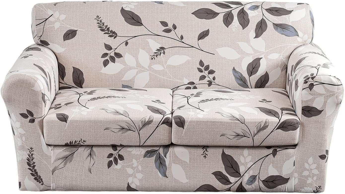 KRFOONN 2 Piece Chair Covers Printed Sofa Covers Couch Covers Washable Armchair Sofa Couch Slipcover Furniture Protector with Elastic Bottom for Living Room (Armchair, 23), Small