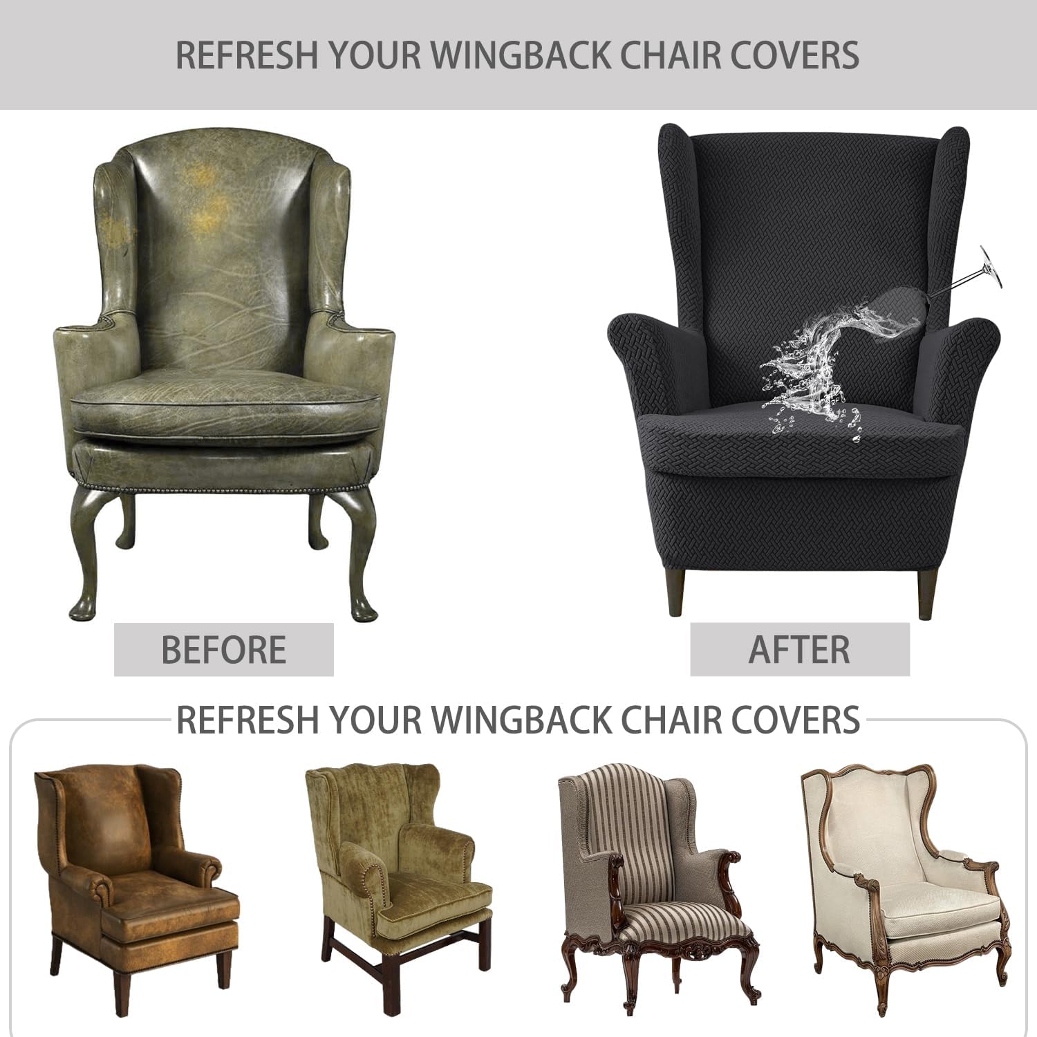 Wingback Chair Cover