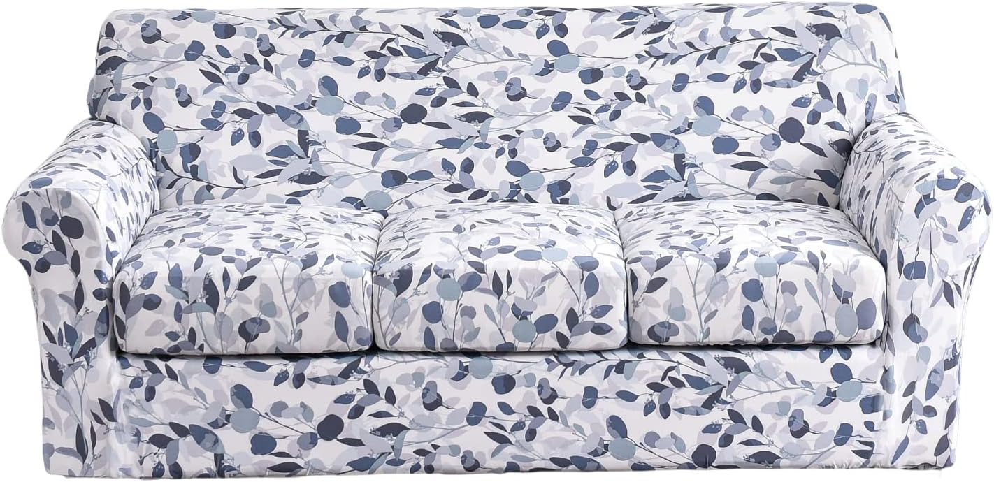 KRFOONN 2 Piece Chair Covers Printed Sofa Covers Couch Covers Washable Armchair Sofa Couch Slipcover Furniture Protector with Elastic Bottom for Living Room (Armchair, 23), Small