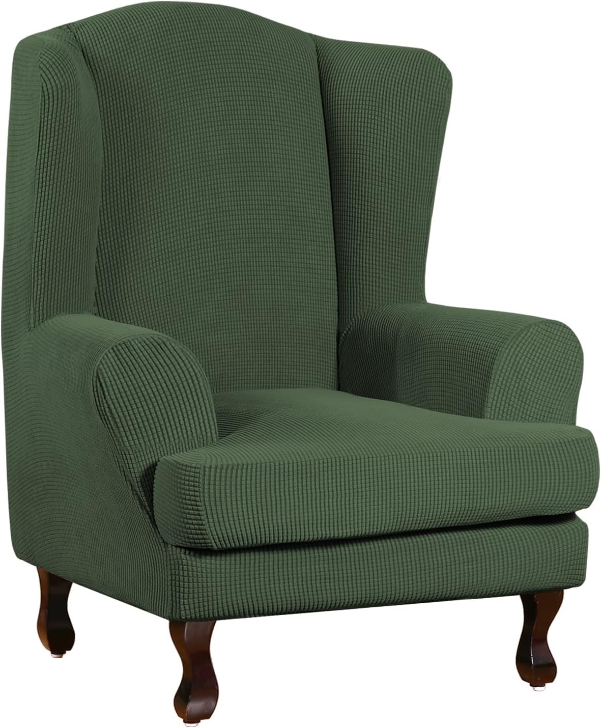 Turquoize 2 Piece Chair Covers for Living Room Armchair Cover Armchair Slipcovers with Arms Feature Thick Jacquard Fabric (Chair,Biscotti Beige)