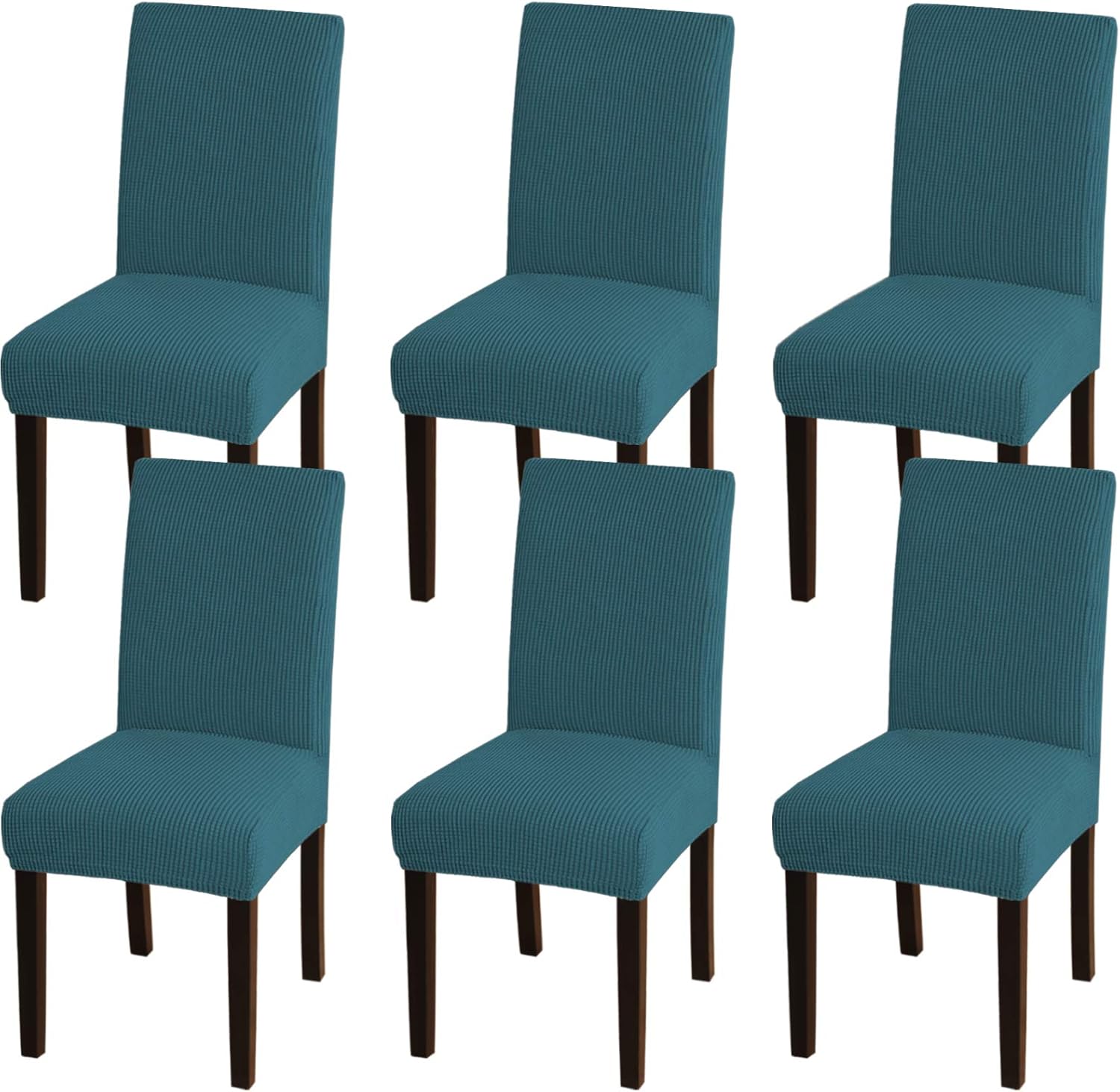 Turquoize Dining Chair Covers - Stretch, Removable, Set of 2 - Parson Dining Chair Protector Covers for Home, Hotel, Ceremony (2, Biscotti Beige)