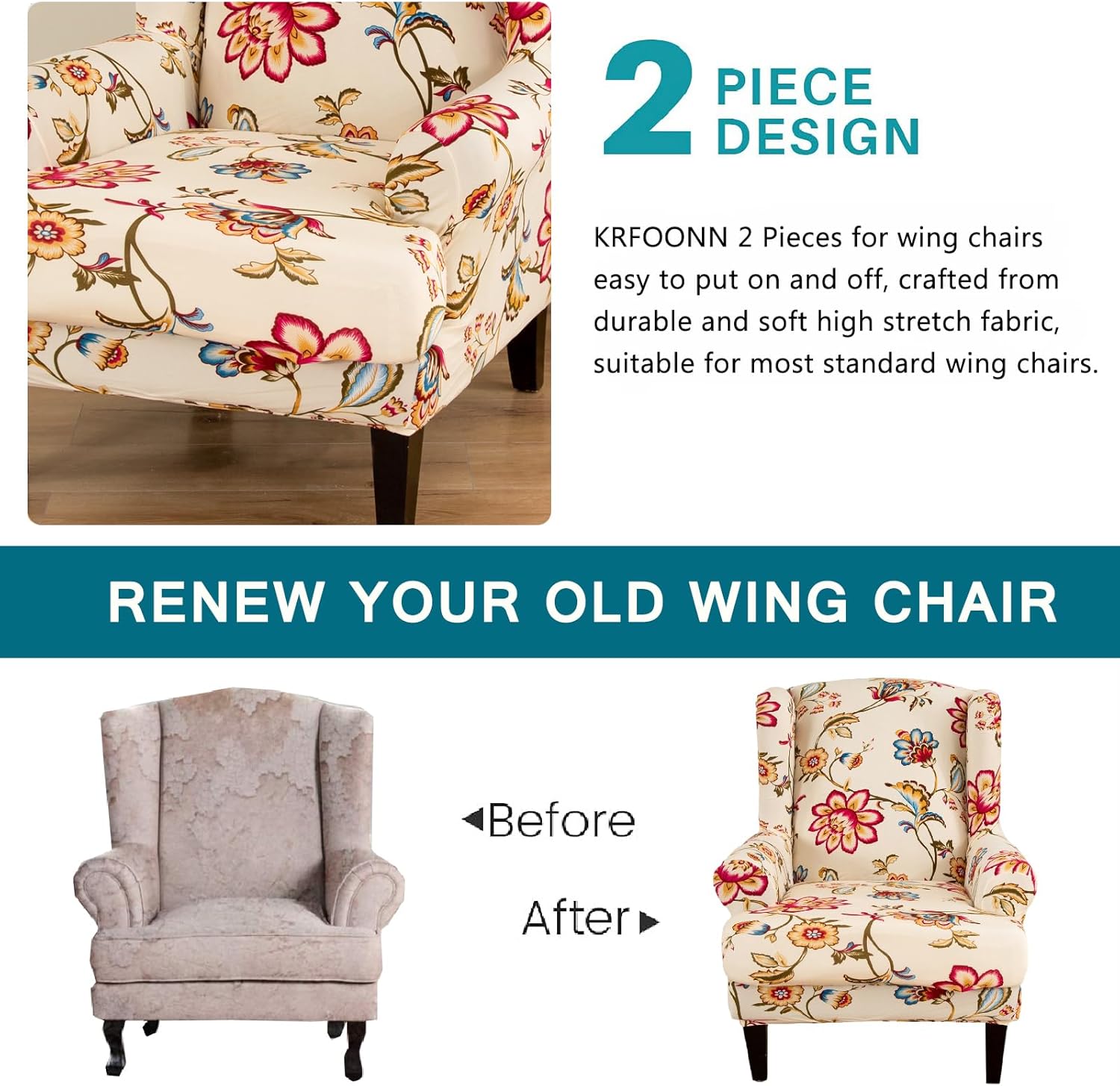 Wingback Chair Cover Slipcovers