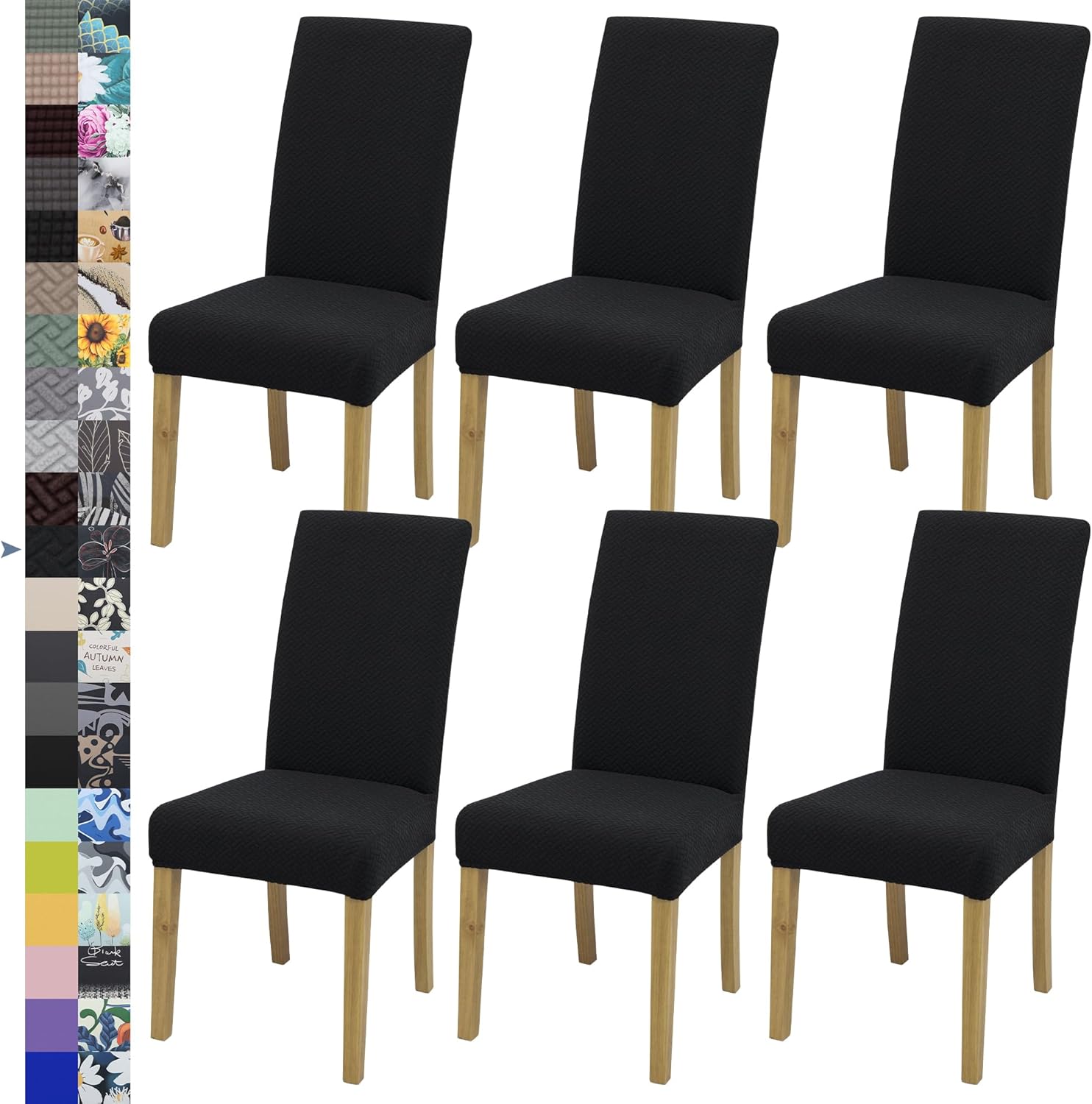 Dining Chair Cover,Dining Room Chair Covers Set of 6,Stretch Kitchen Chair Cover,Washable Dining Chair Cover,Parsons Chair Slipcovers Protective,for Home,Restaurant,Banquet(Gray)