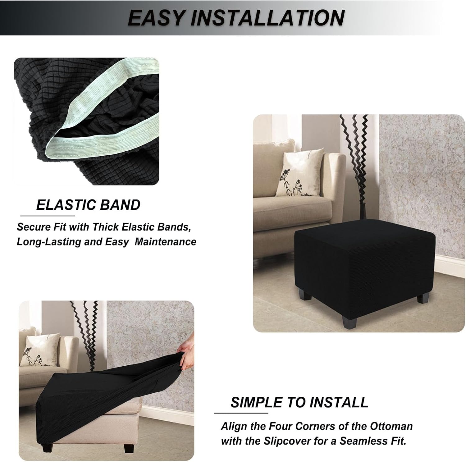 Square Ottoman Cover