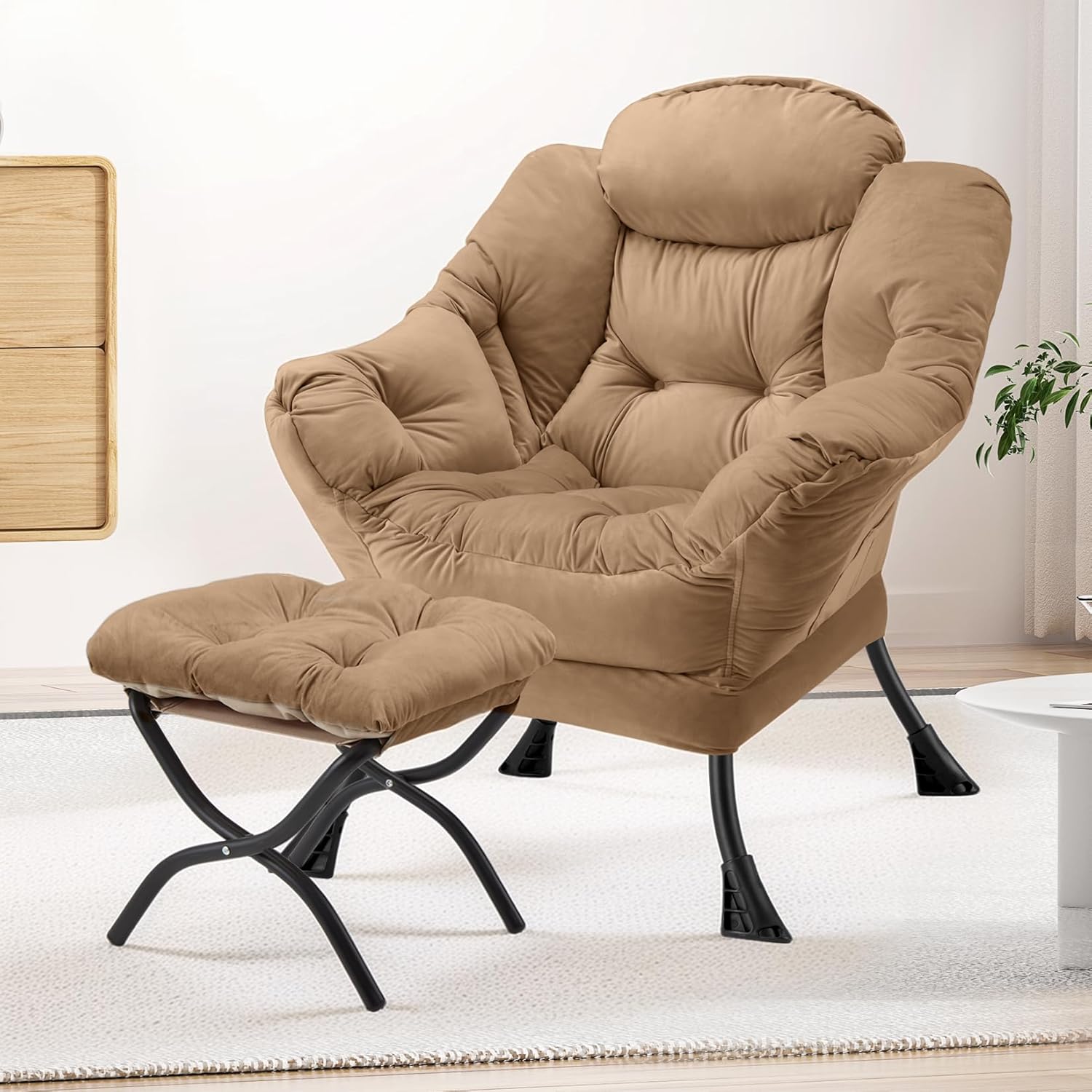 Lazy Chair with Folding Ottoman