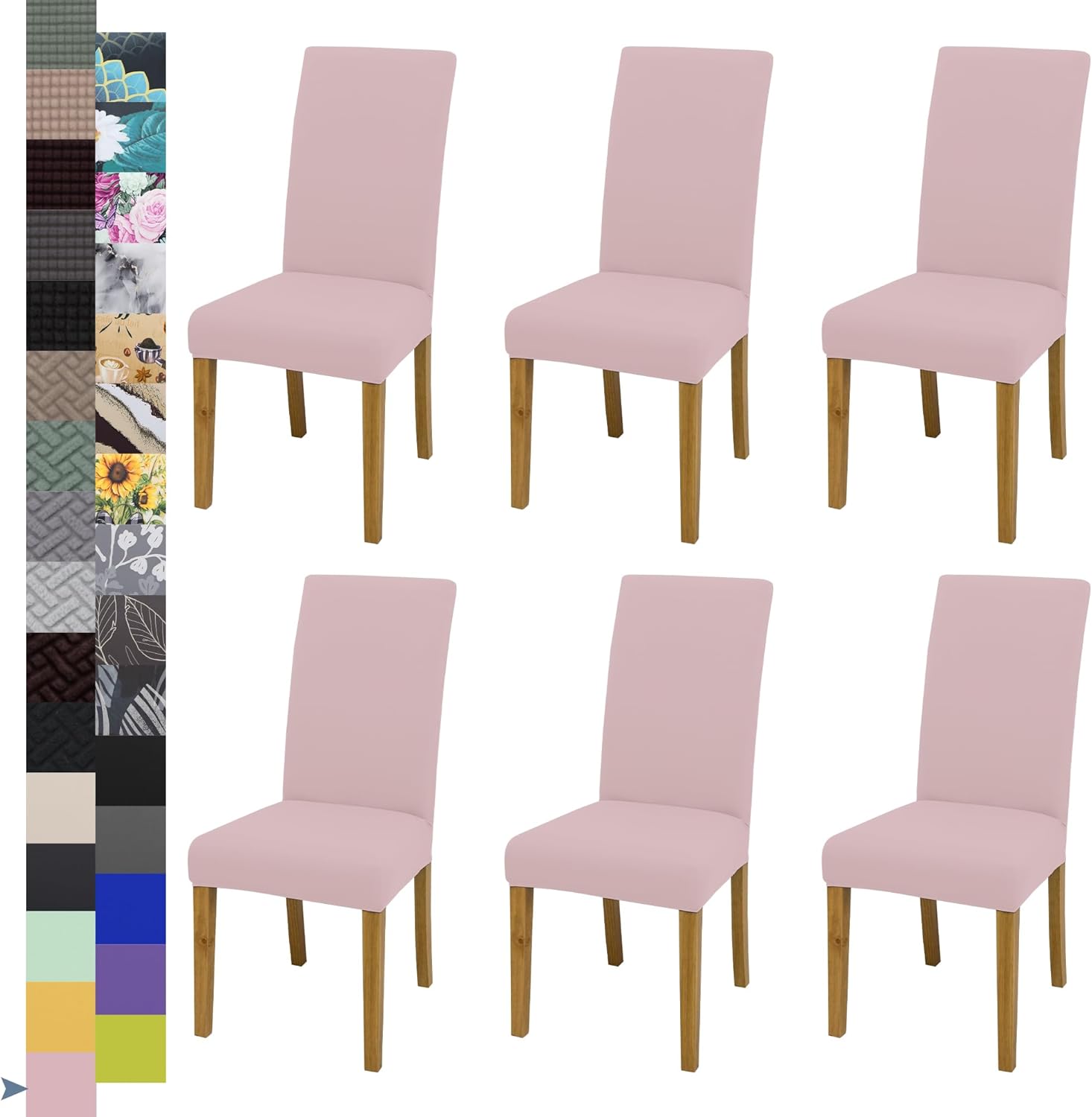 Dining Chair Cover,Dining Room Chair Covers Set of 6,Stretch Kitchen Chair Cover,Washable Dining Chair Cover,Parsons Chair Slipcovers Protective,for Home,Restaurant,Banquet(Gray)