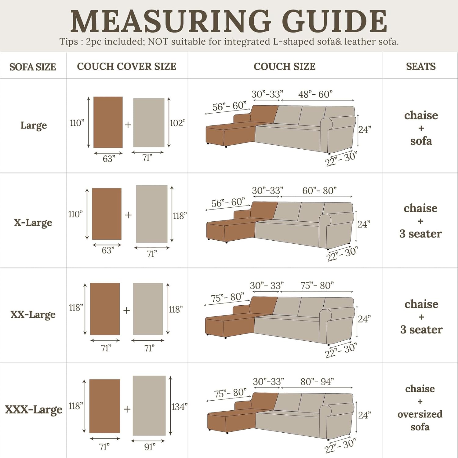 Couch Covers 2 Pieces L Shaped Sofa Cover
