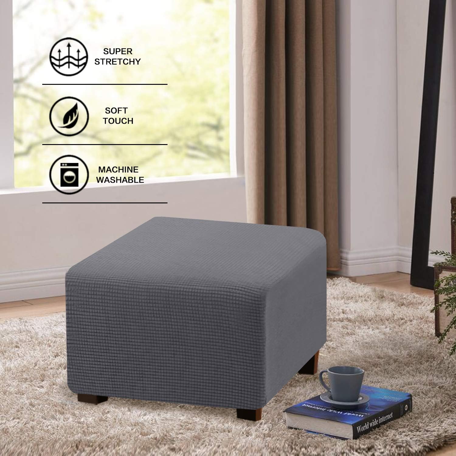 Square Ottoman Slipcovers