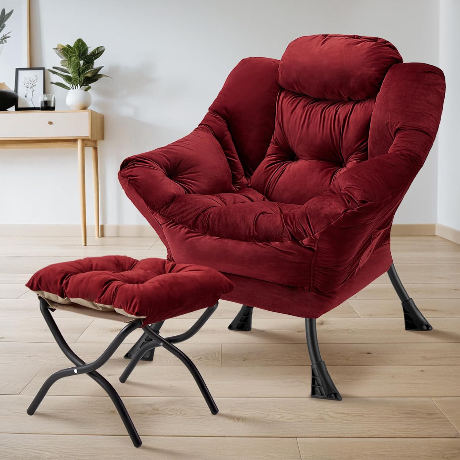 Lazy Chair with Folding Ottoman