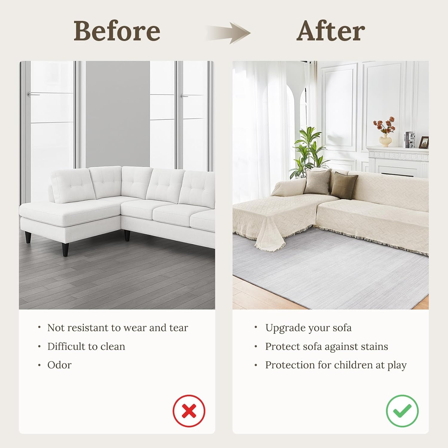 Couch Covers 2 Pieces L Shaped Sofa Cover