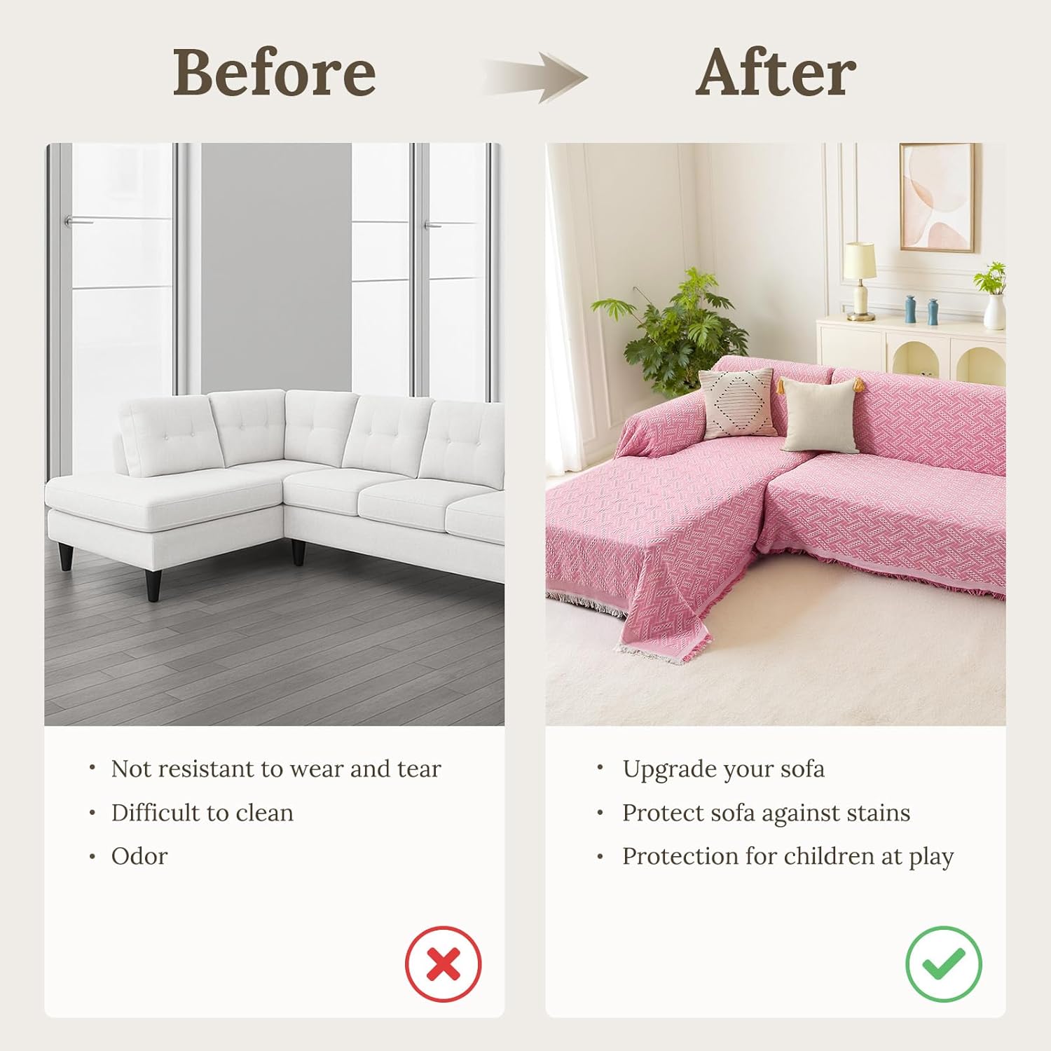 Couch Covers 2 Pieces L Shaped Sofa Cover