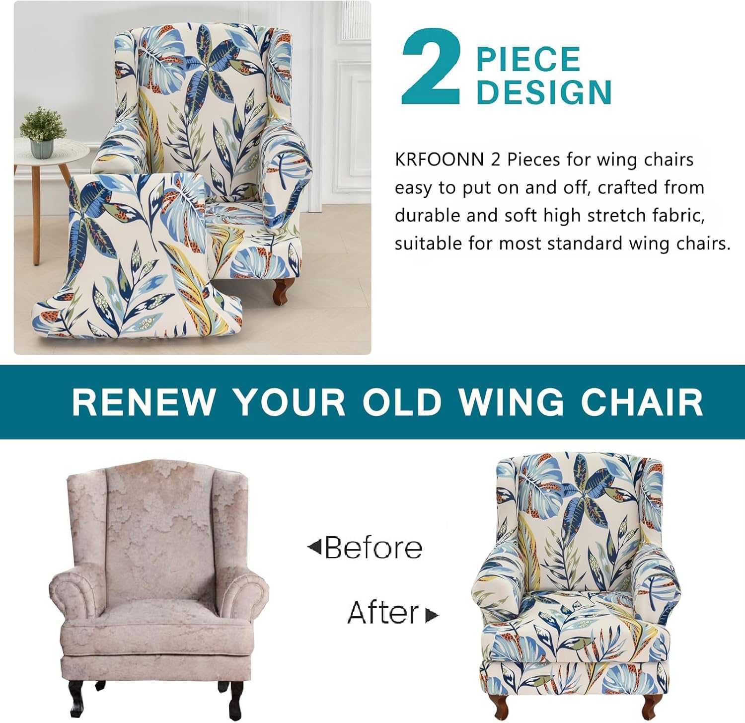Wingback Chair Cover Slipcovers