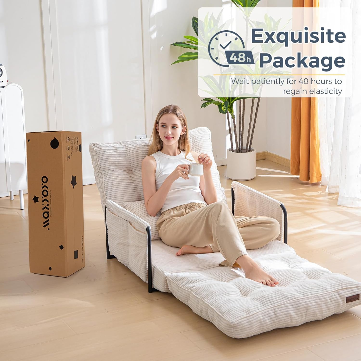 Adjustable Floor Sofa Couch with Pillow