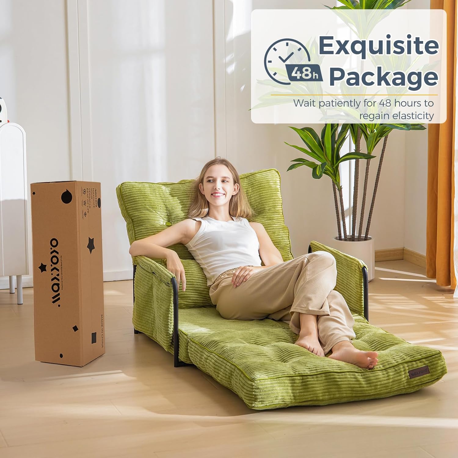 Adjustable Floor Sofa Couch with Pillow