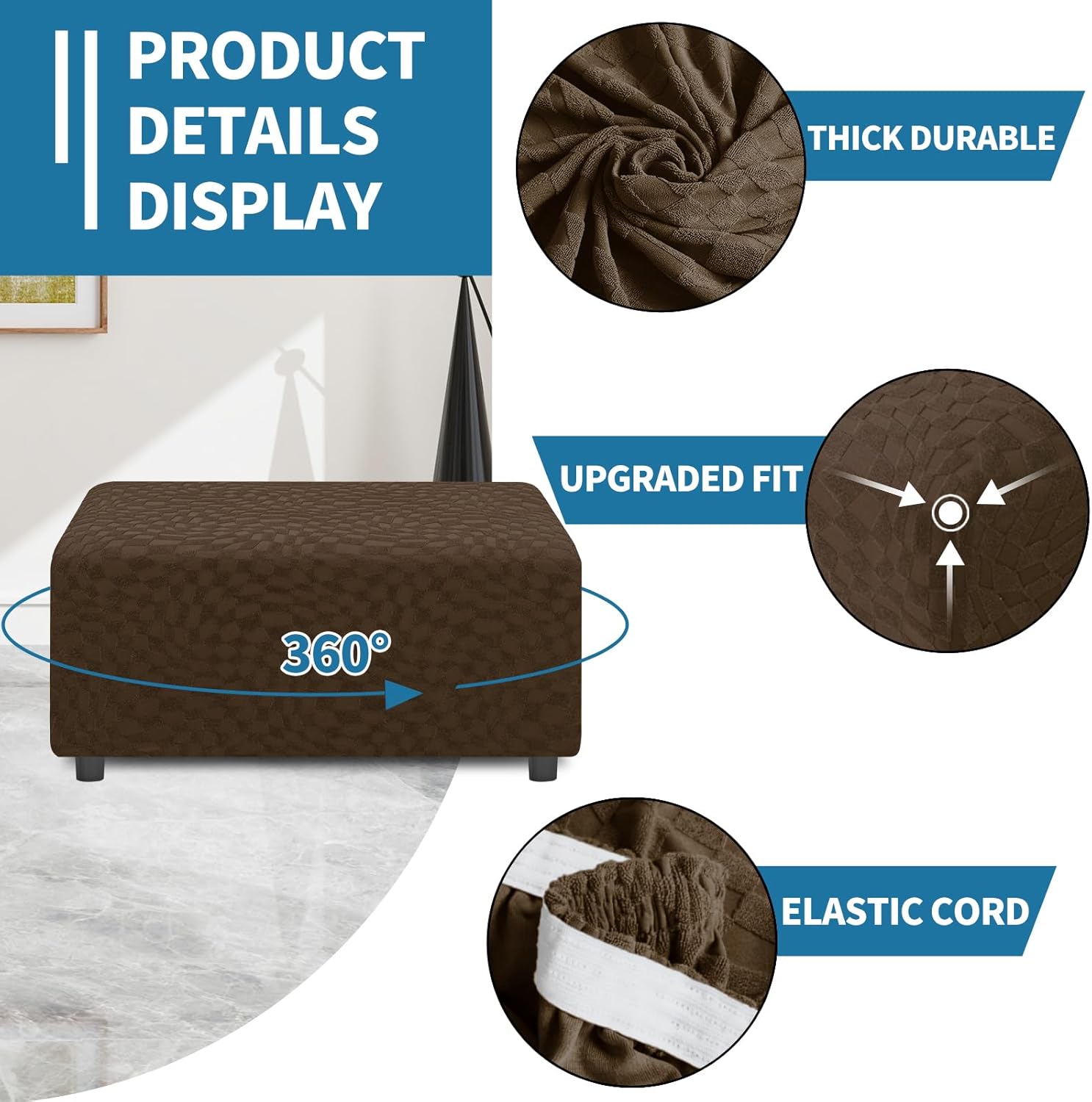 Rectangle Footrest Slipcovers