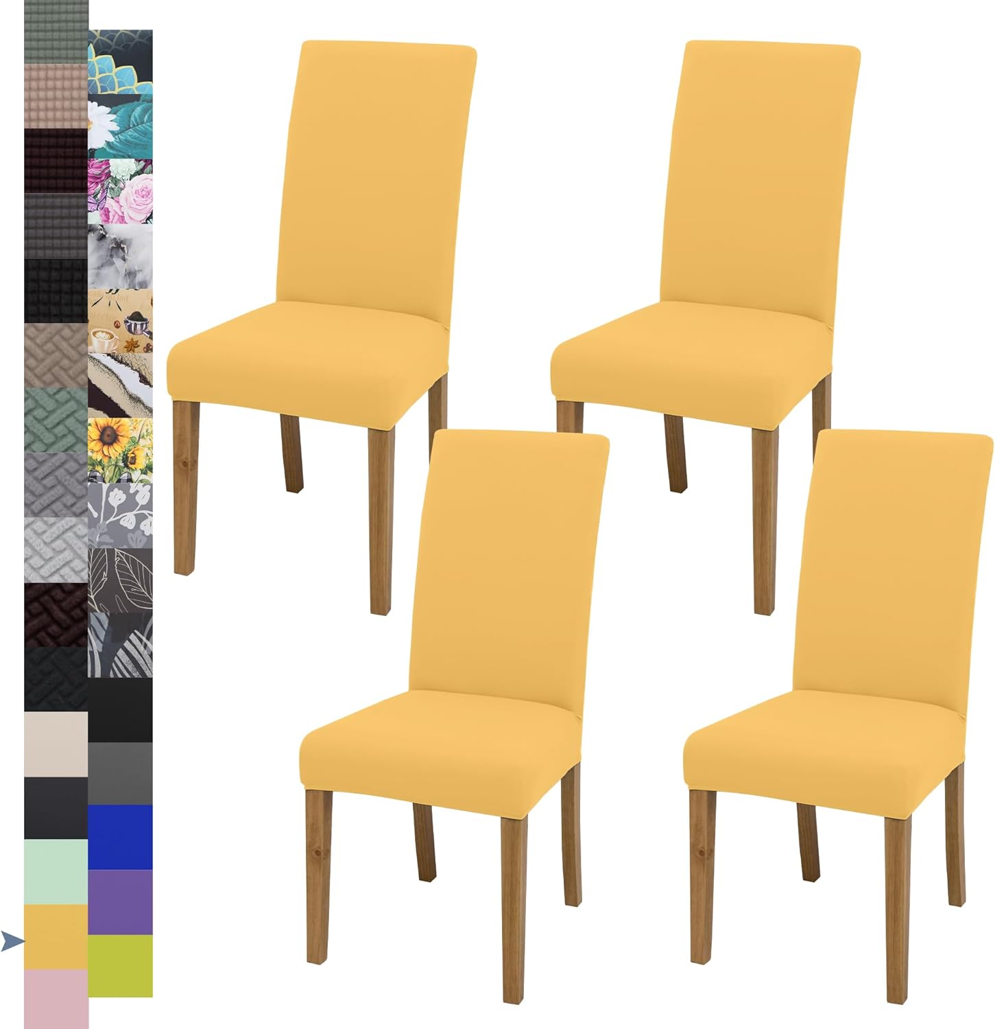 Dining Chair Cover,Dining Room Chair Covers Set of 6,Stretch Kitchen Chair Cover,Washable Dining Chair Cover,Parsons Chair Slipcovers Protective,for Home,Restaurant,Banquet(Gray)