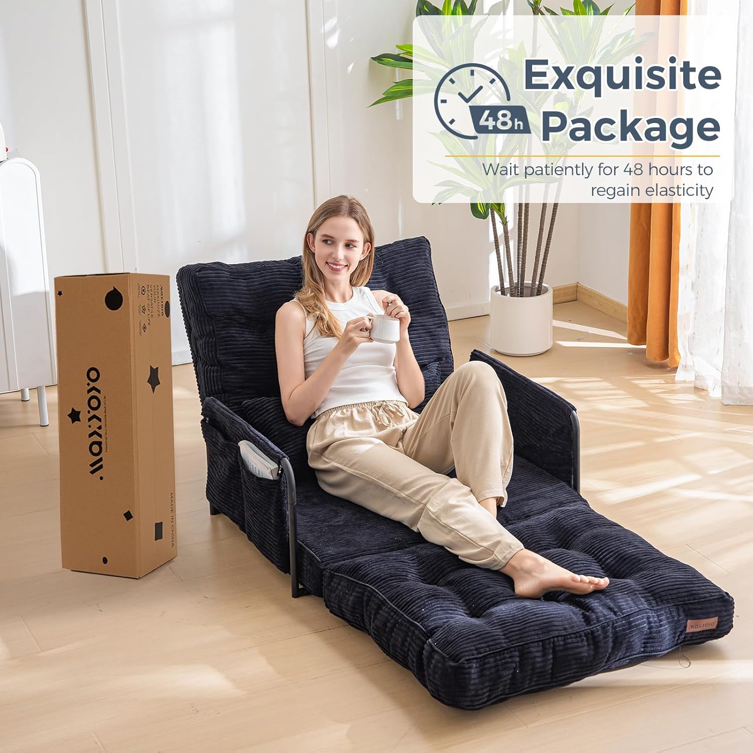 Adjustable Floor Sofa Couch with Pillow