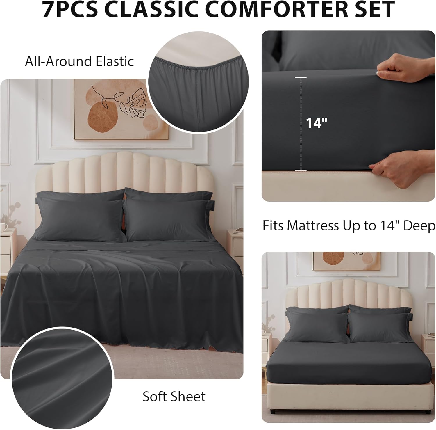 Bed in a Bag Queen Size 7 Pieces