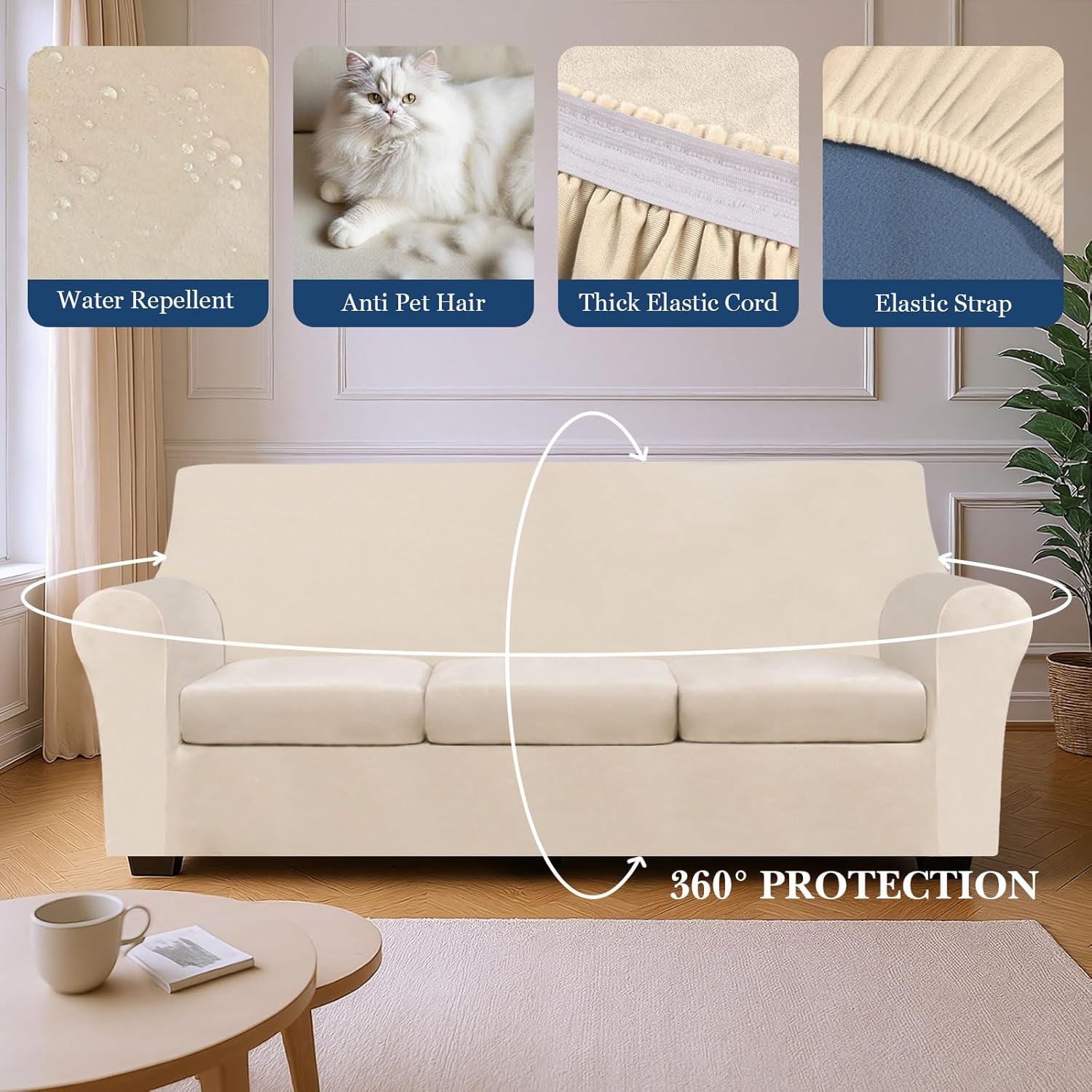 Stretch 4 Pieces Sofa Covers
