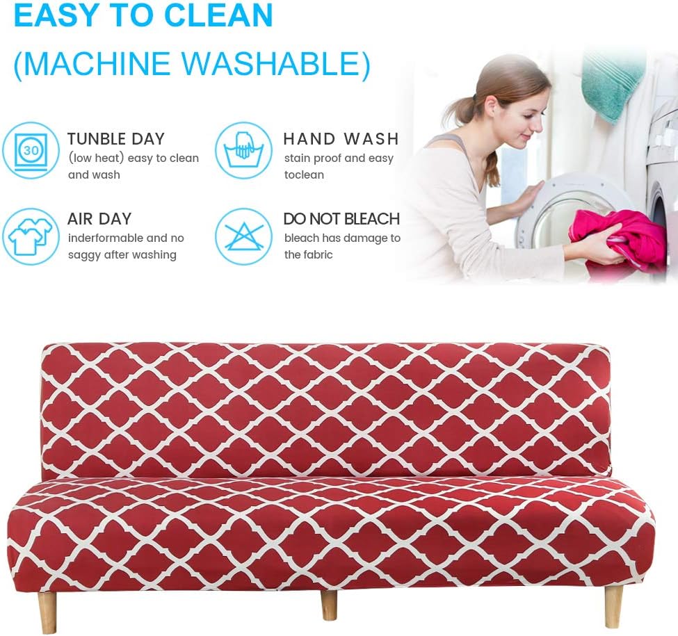 Armless Sofa Cover Futon Slipcover