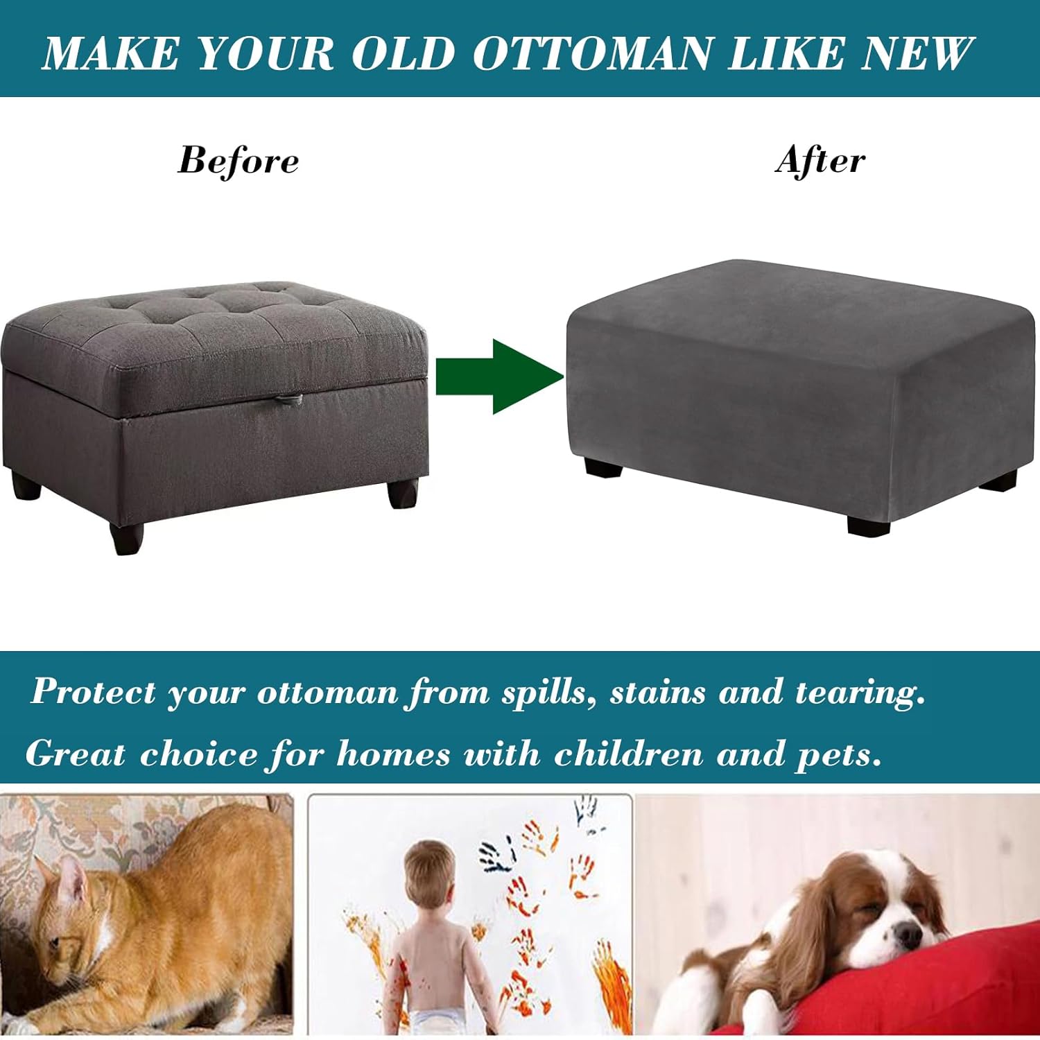 Ottoman Cover Rectangle