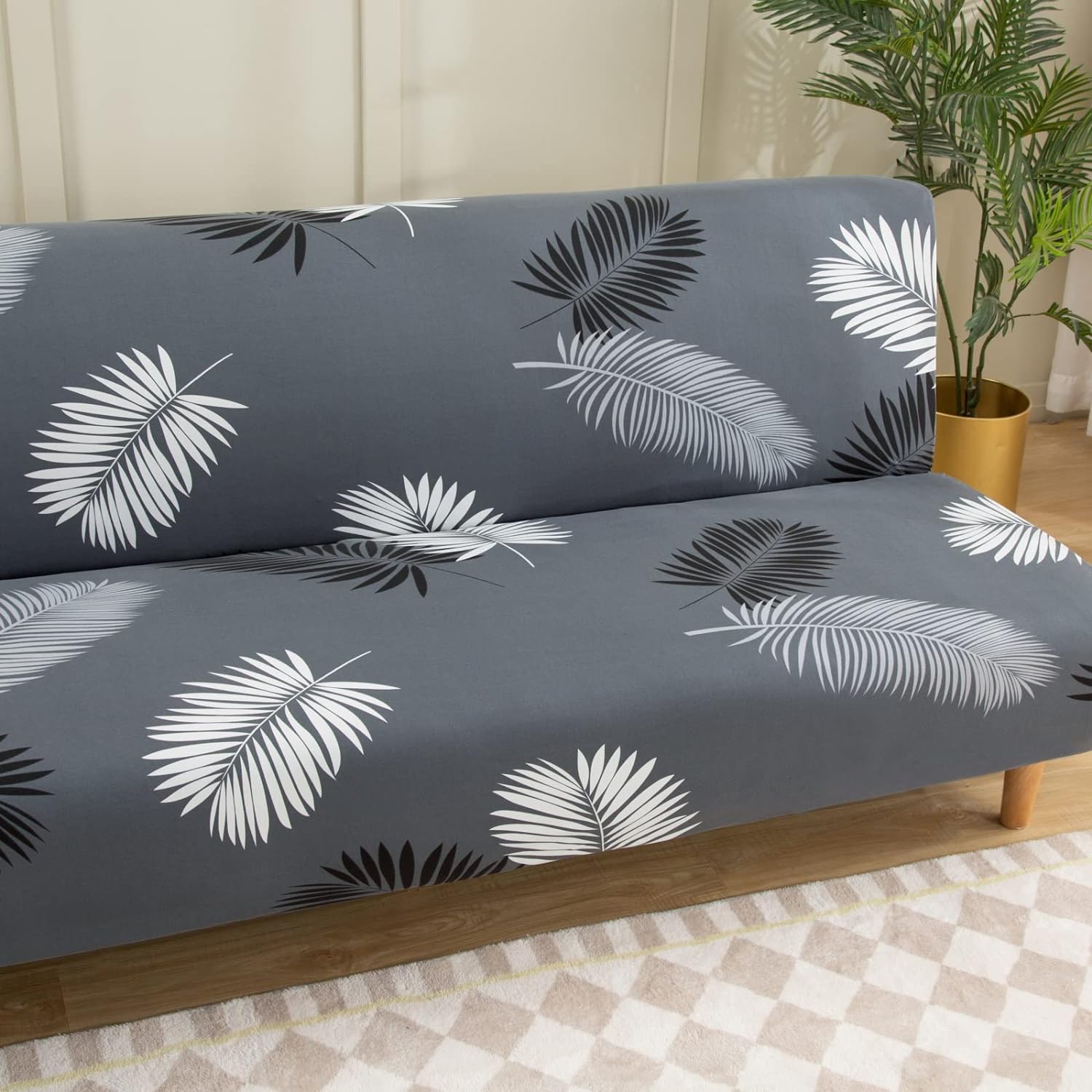 Armless Sofa Cover Futon Slipcover