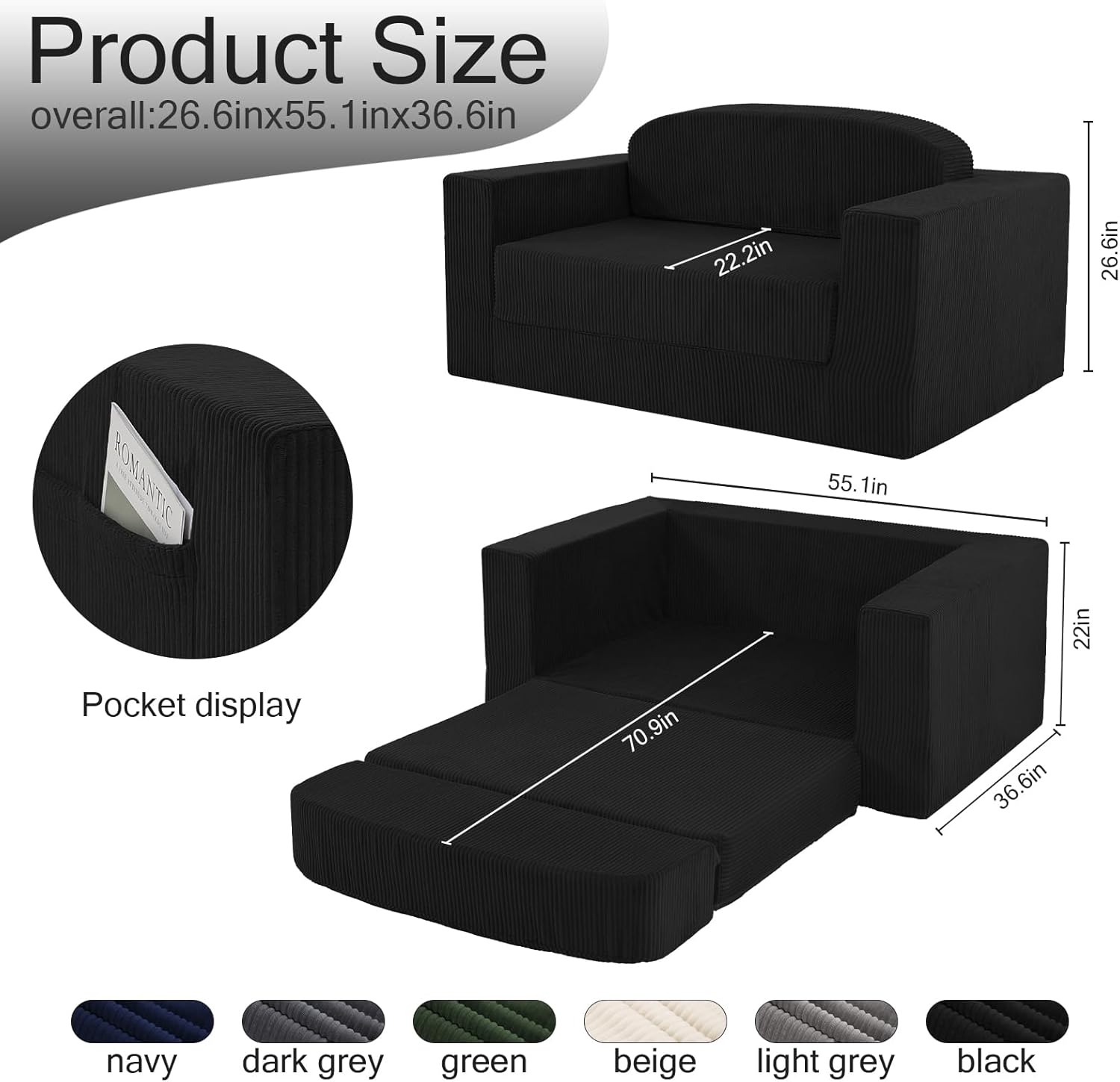 Convertible Sofa Bed