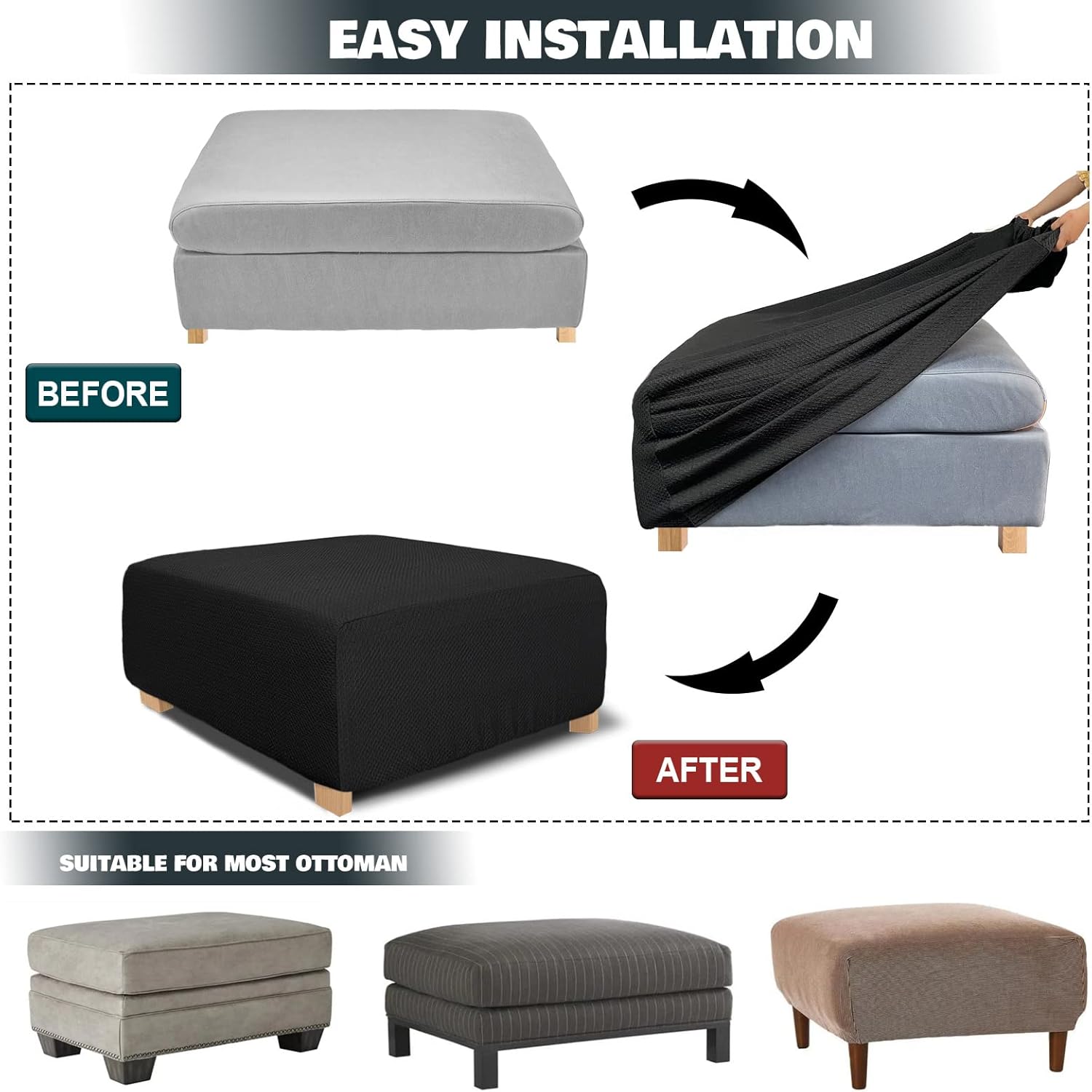 Square Ottoman Cover