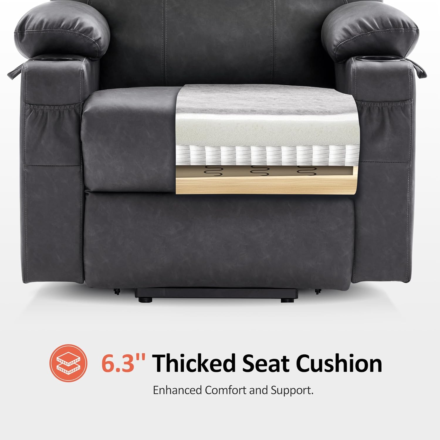 Electric Power Lift Recliner Chair Sofa with Massage and Heat