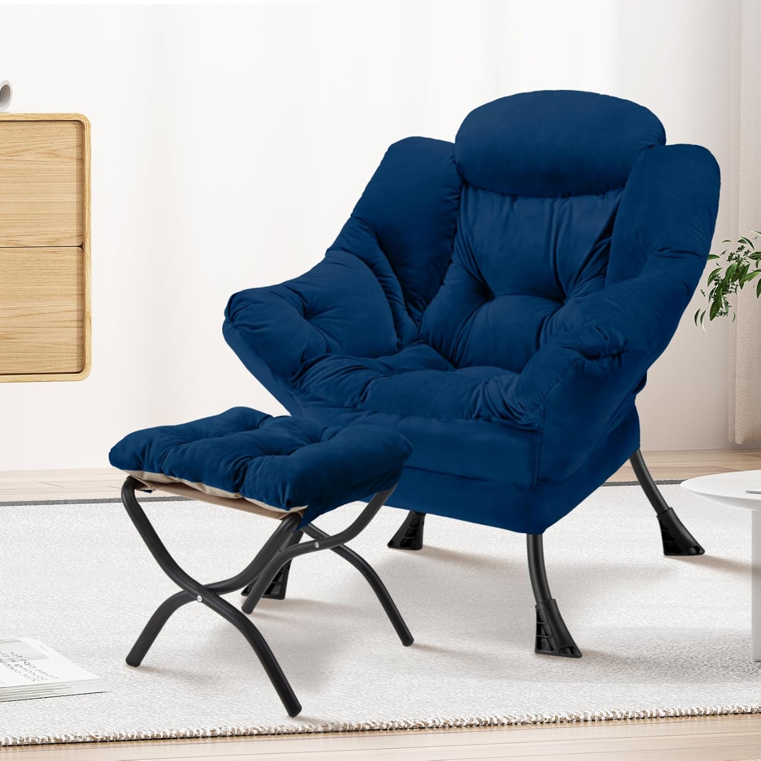 Lazy Chair with Folding Ottoman
